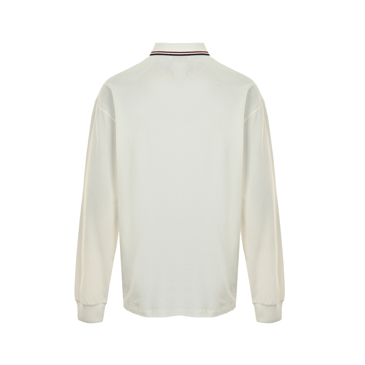 MiuMiu/缪缪 刺绣字母红条领Polo长袖