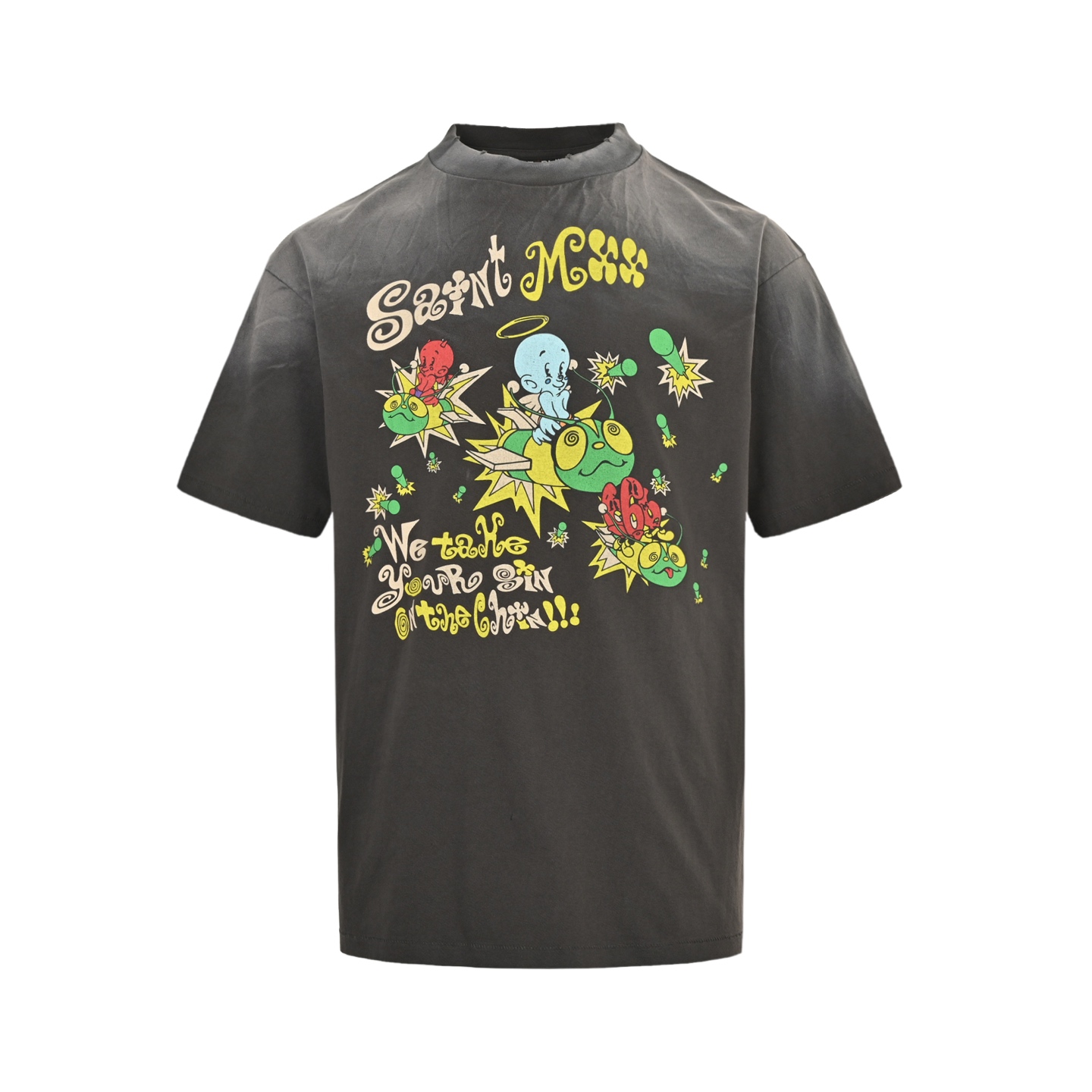 SAINT MICHAEL 25ss 小恶魔蜜蜂印花短袖