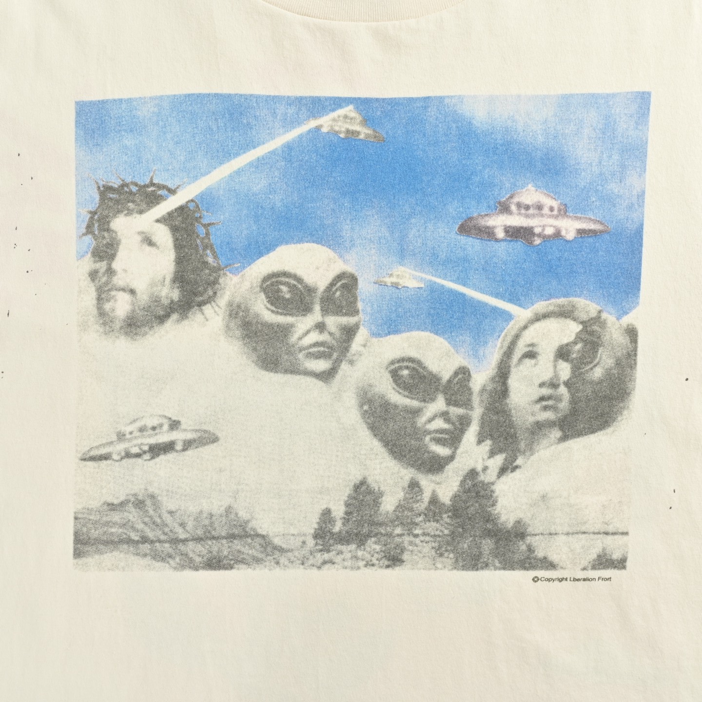 SAINT MICHAEL 25ss 外星人危机印花短袖