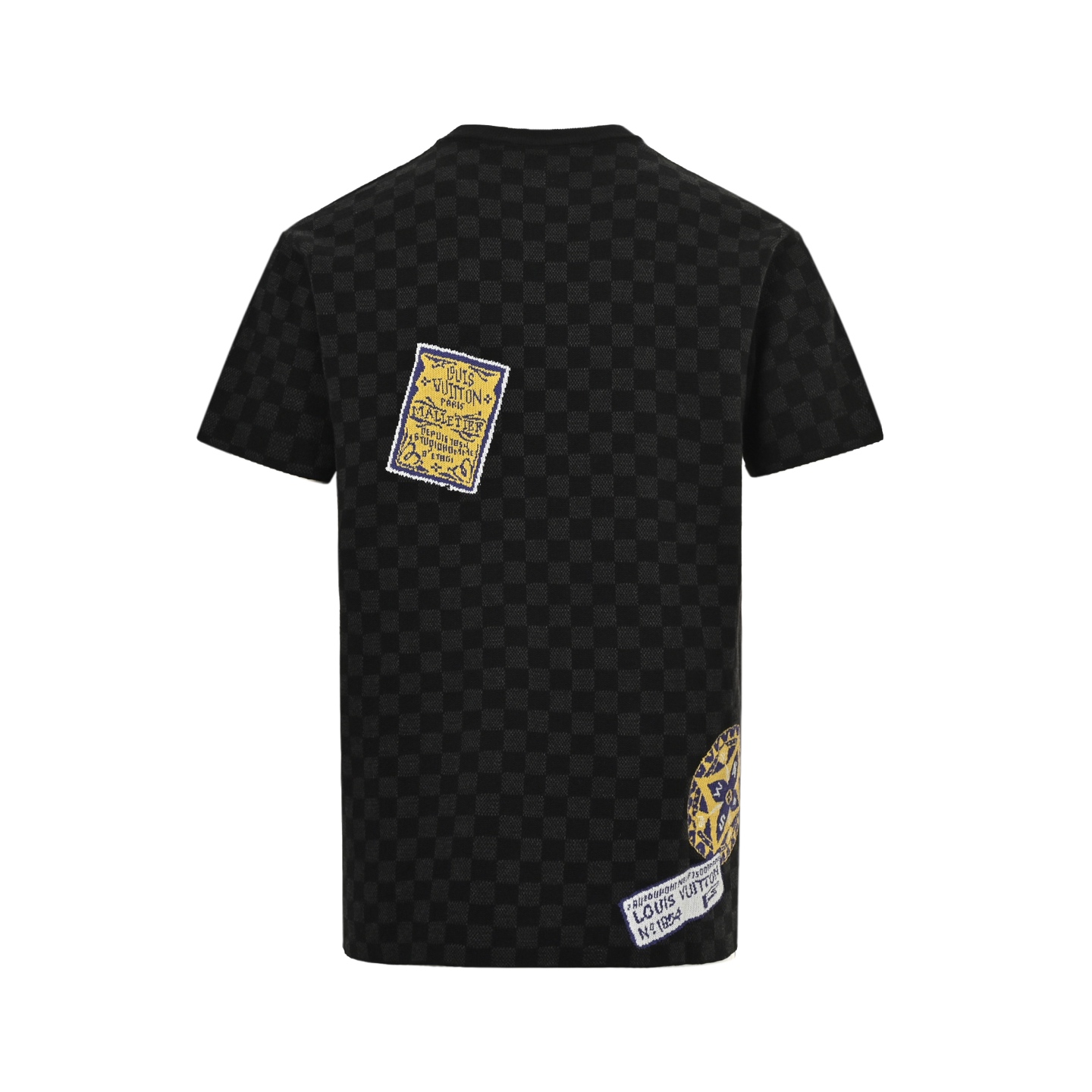 Louis Vuitton/路易威登 25ss 行李标签棋盘格提花针织短袖