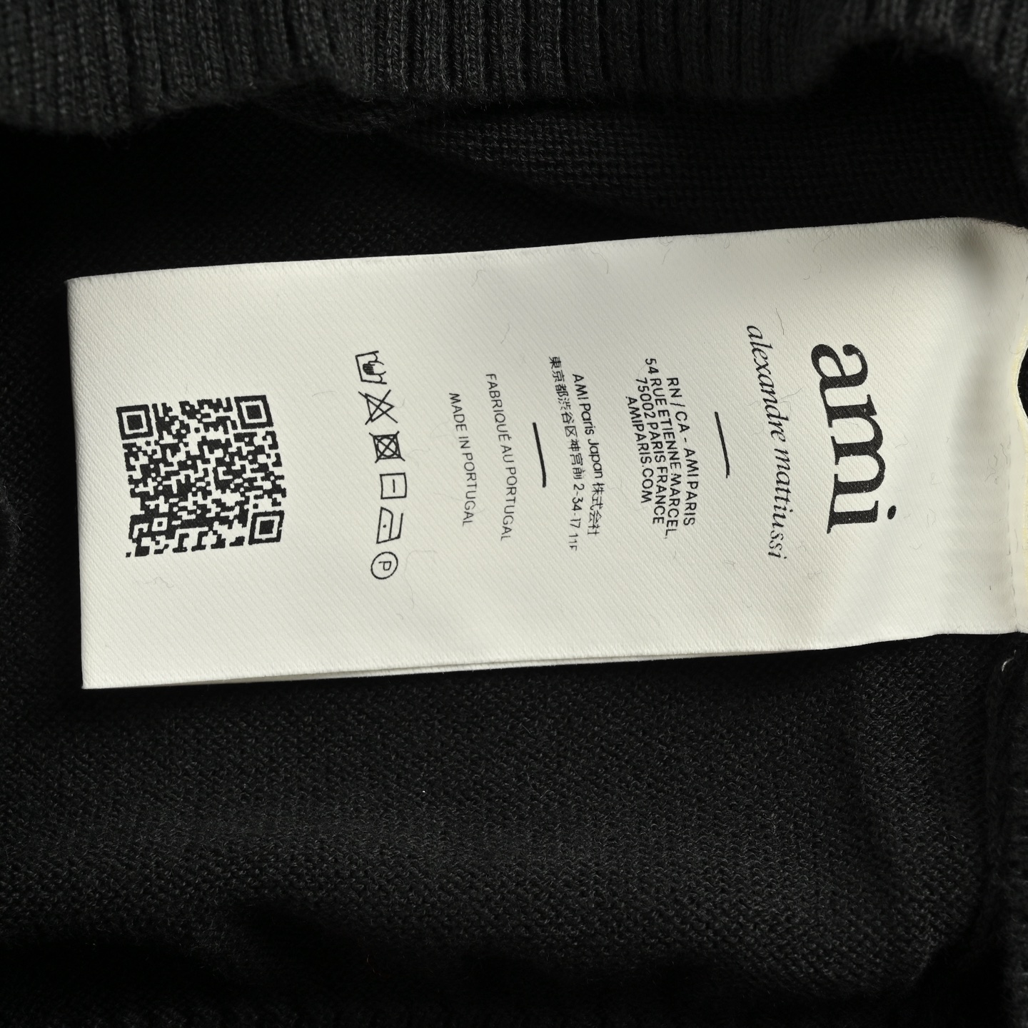 AMI PARIS 小爱心刺绣圆领针织毛衣