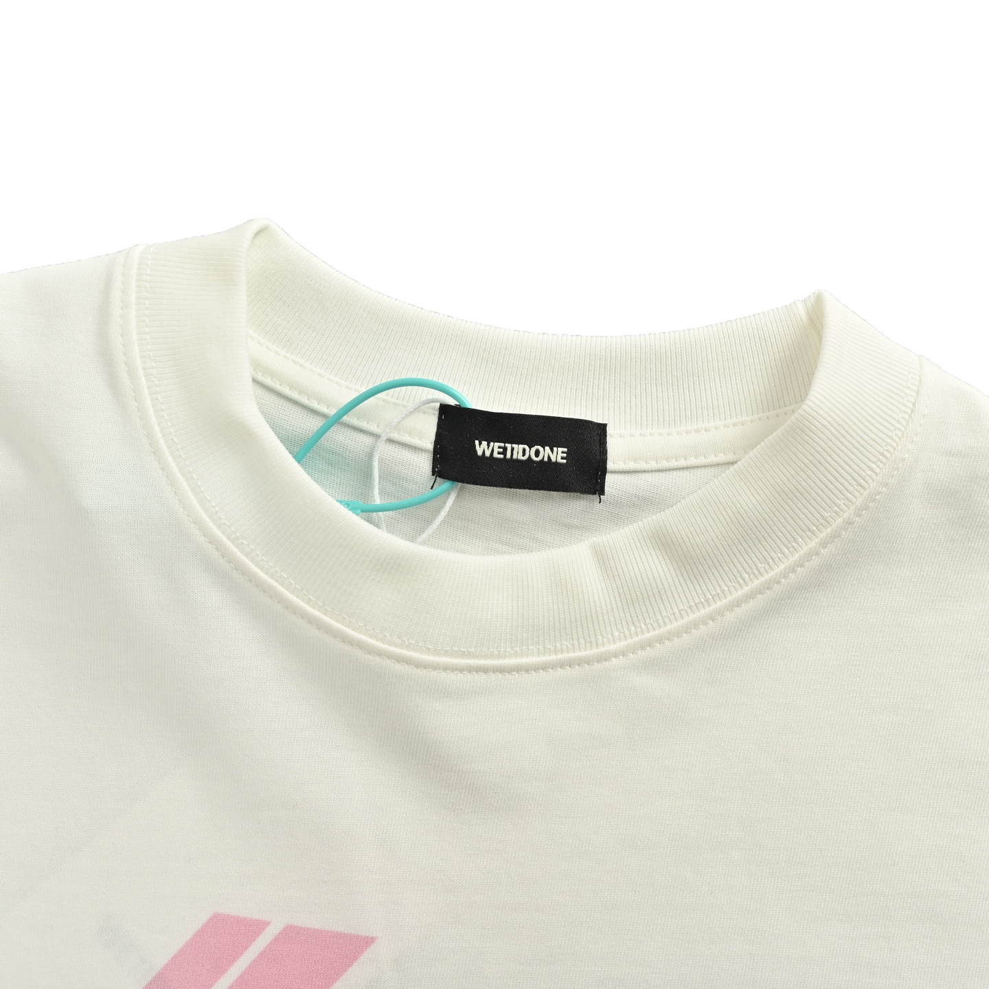 WE11DONE 25ss 彩色烫钻弹幕字母印花短袖