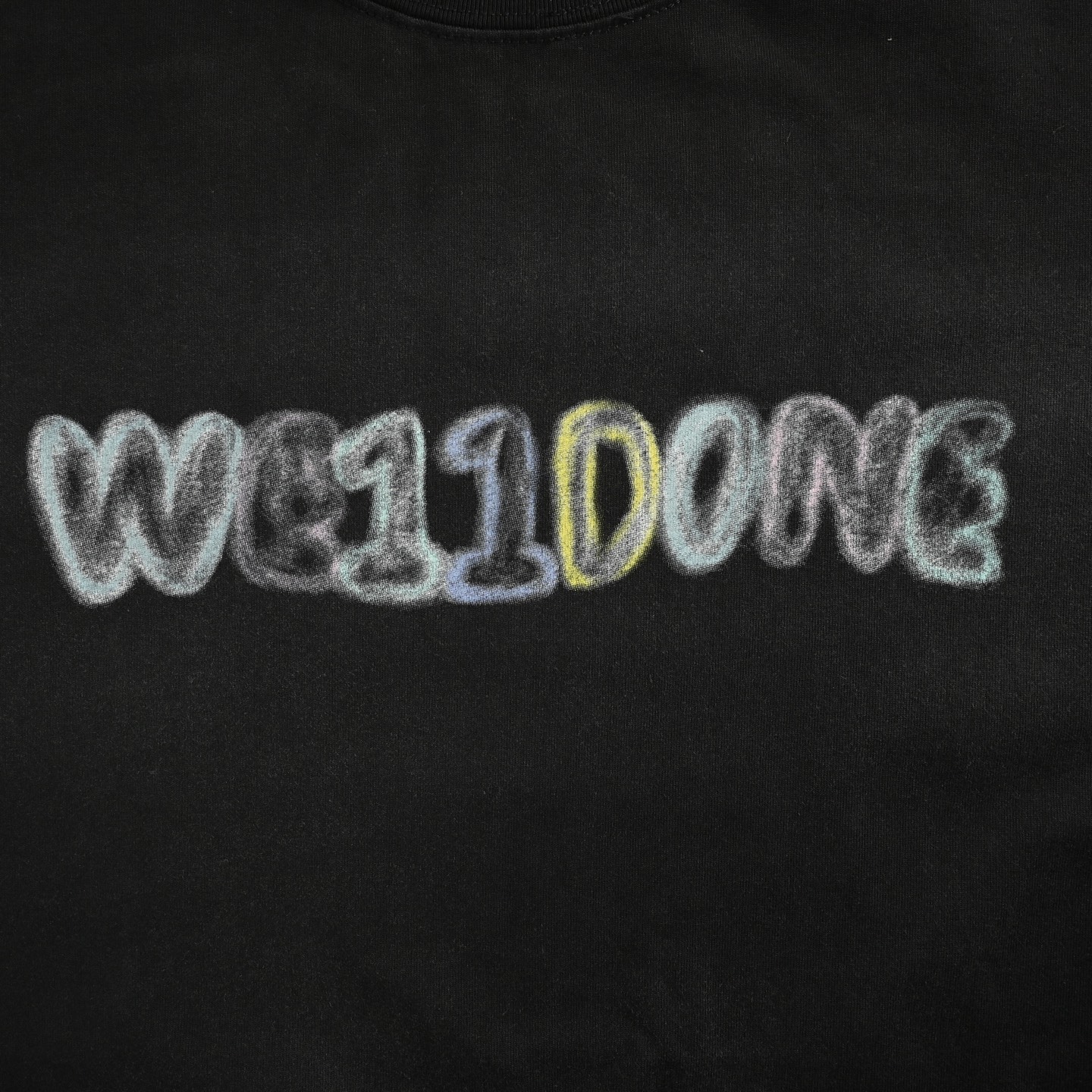 We11 Done 25ss 彩色手绘涂鸦字母印花短袖