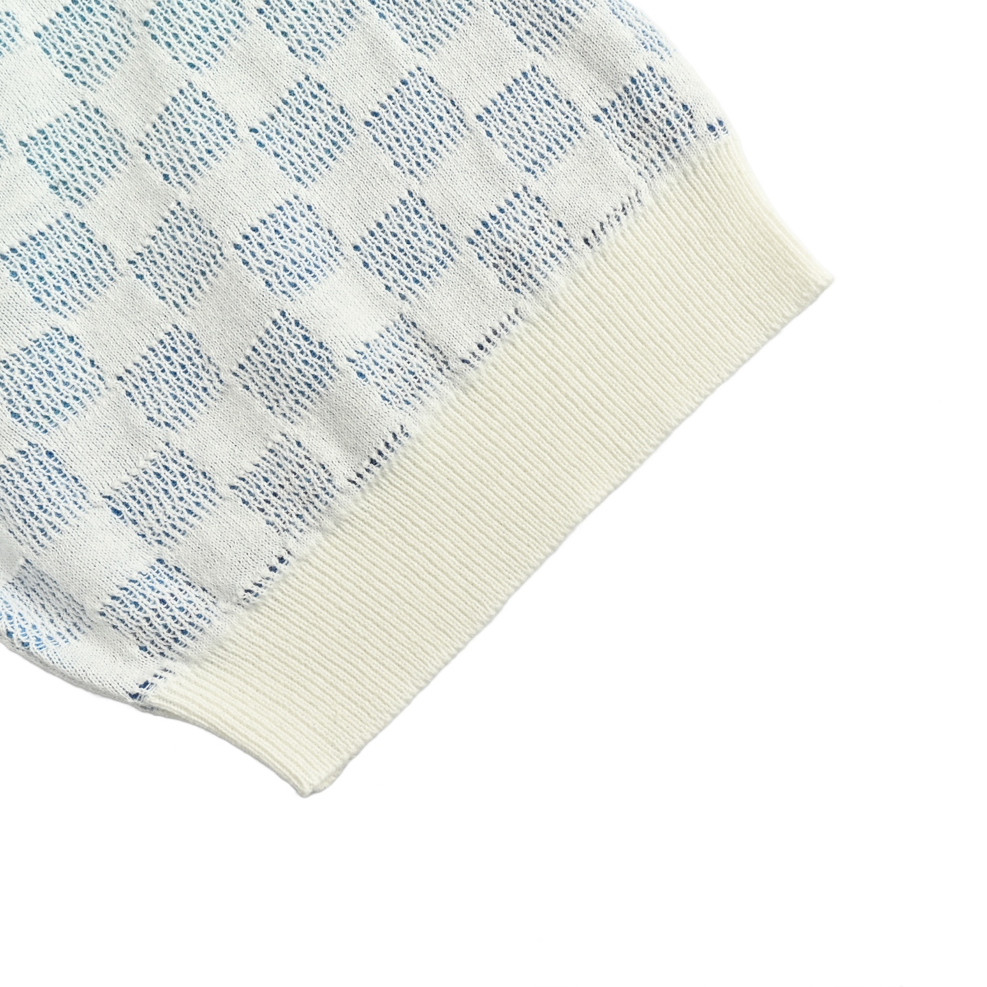 Louis Vuitton/路易威登 25ss 棋盘格渐变针织短袖