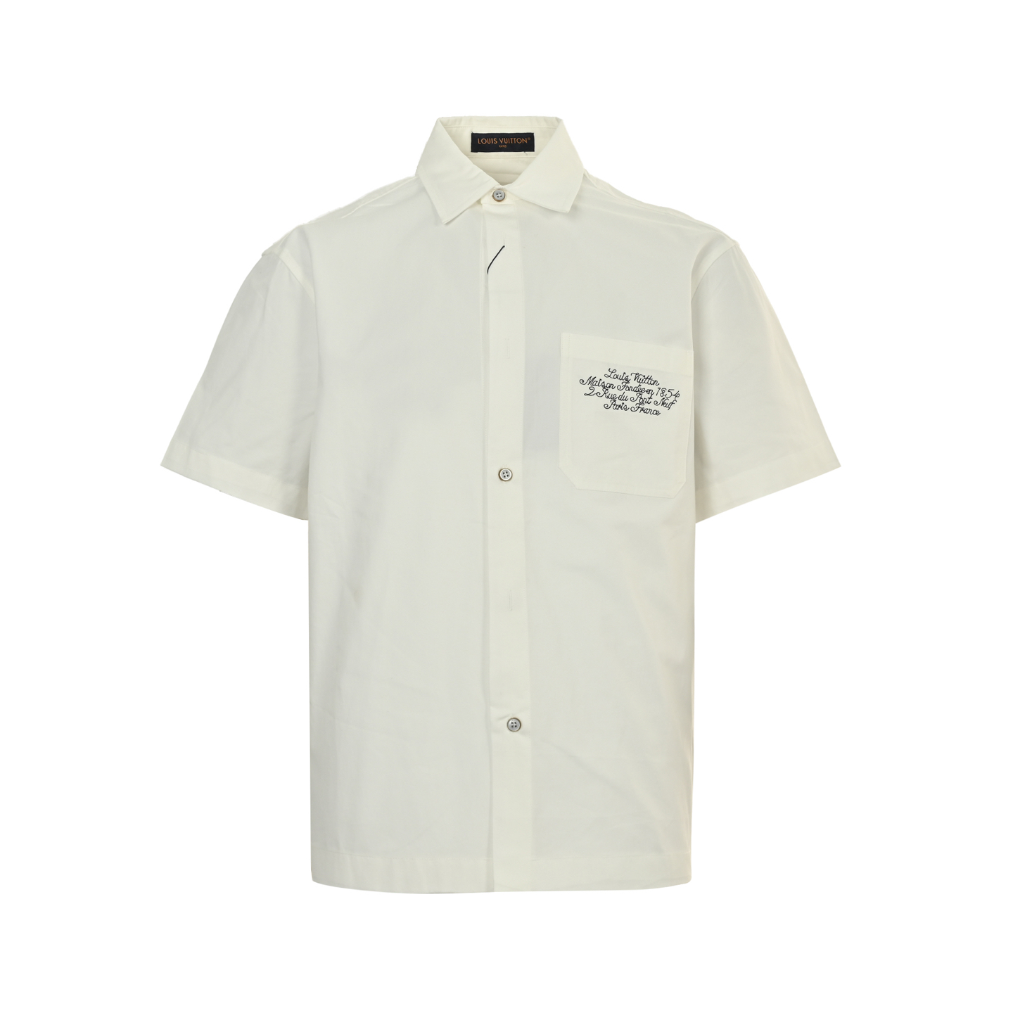 Louis Vuitton/路易威登 25ss 刺绣字母徽标短袖衬衫 LV新款短袖衬衫