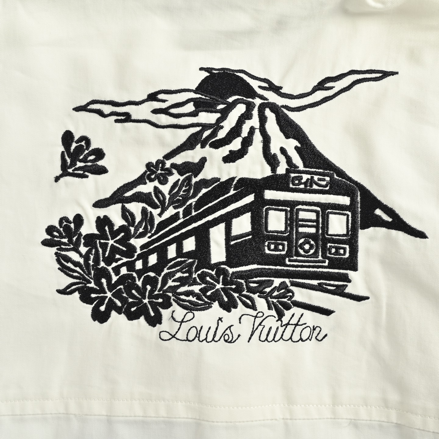 Louis Vuitton/路易威登 25ss 刺绣字母徽标短袖衬衫 LV新款短袖衬衫