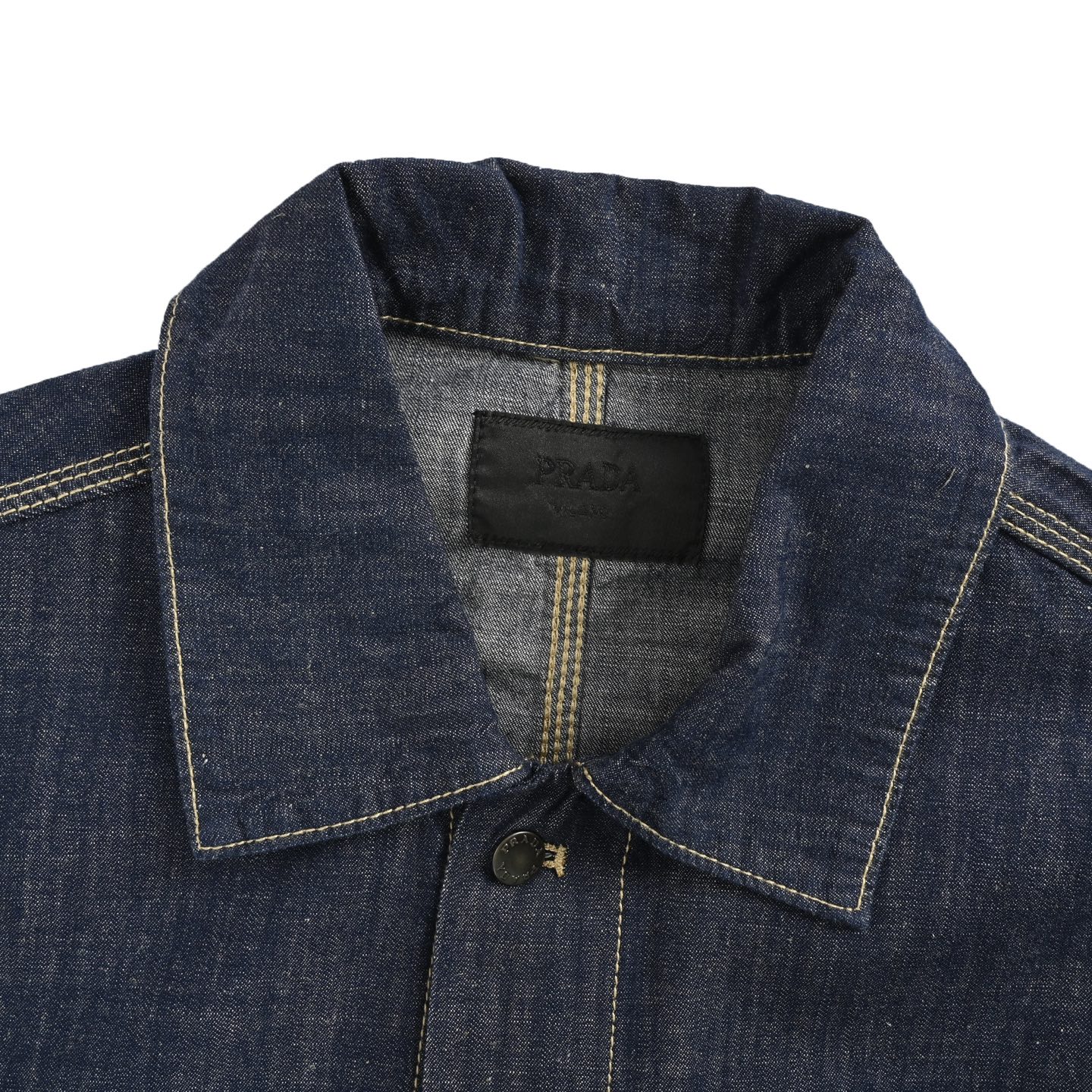 Prada/普拉达 四口袋单排扣牛仔衬衫夹克外套