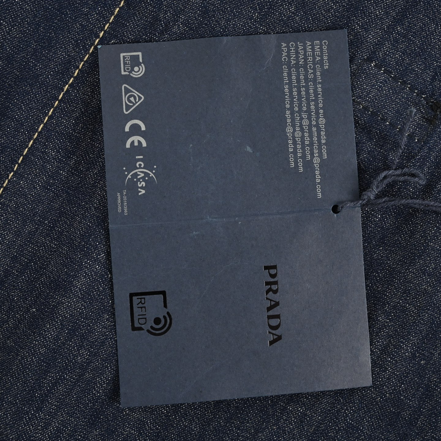 Prada/普拉达 四口袋单排扣牛仔衬衫夹克外套