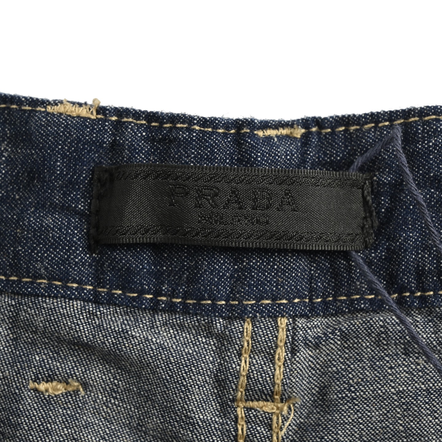 Prada/普拉达 纯色拉链牛仔长裤