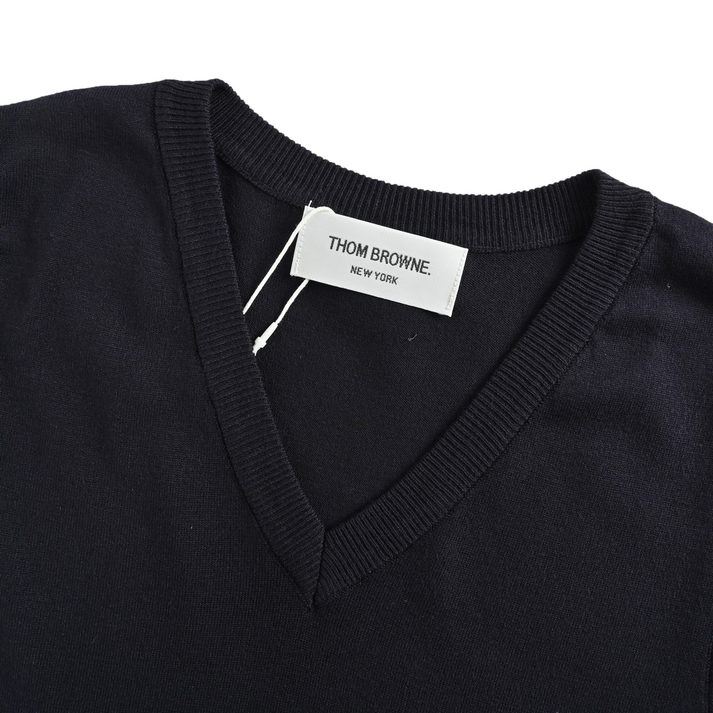 Thom Browne/汤姆布朗 彩条V领羊毛针织连衣裙