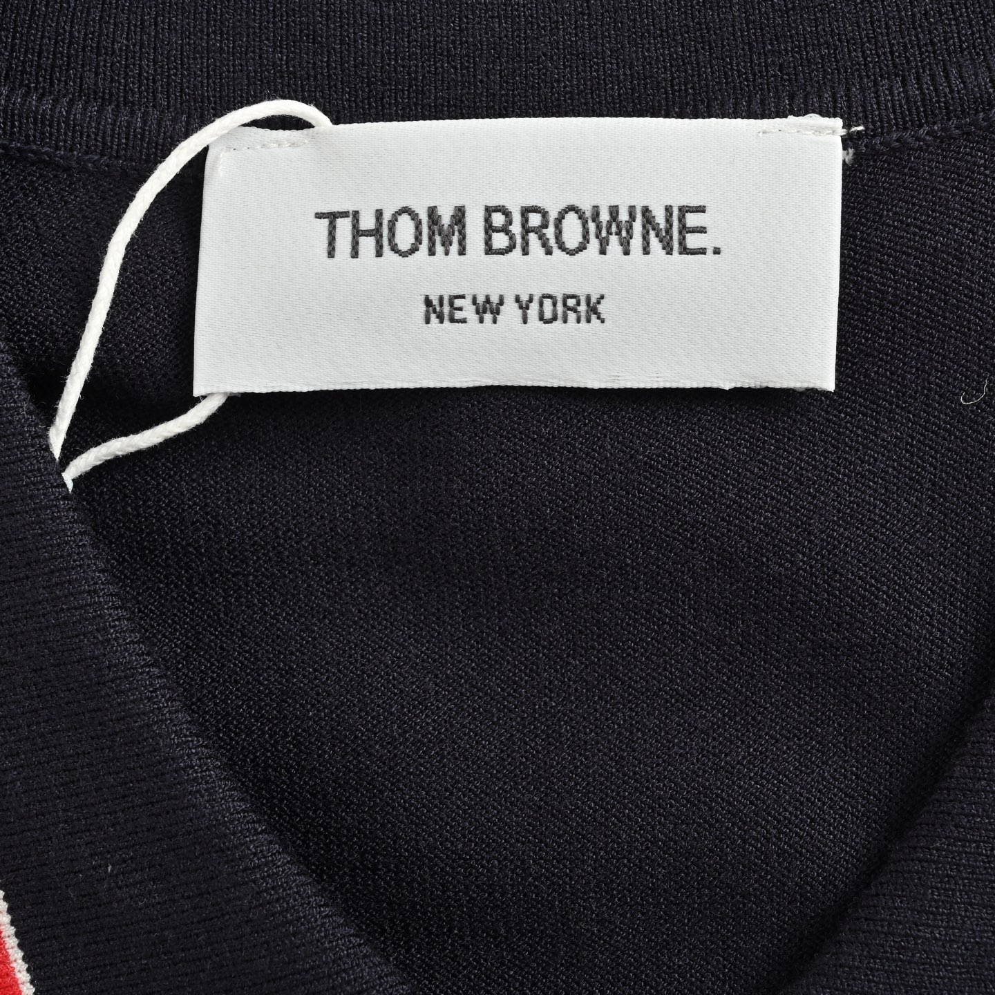 Thom Browne/汤姆布朗 彩条翻领羊毛针织连衣裙