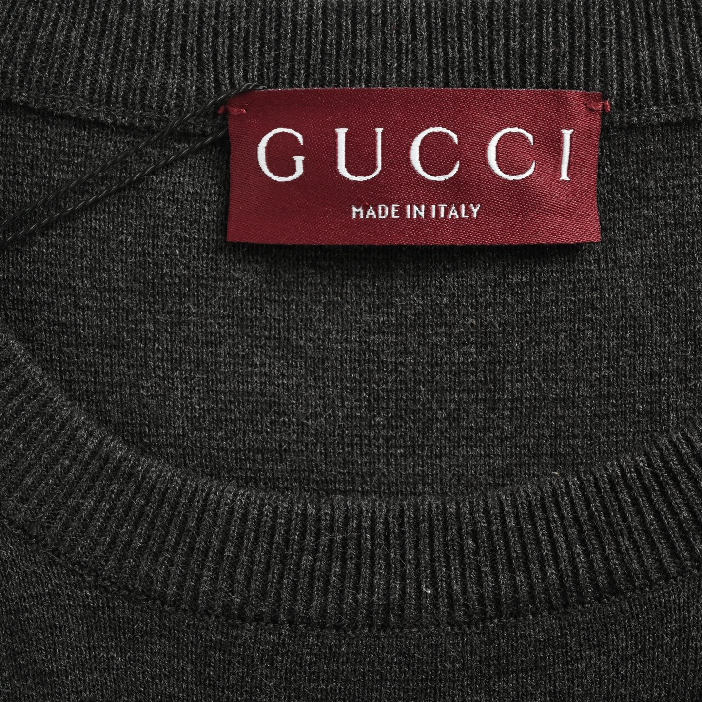 Gucci/古驰 25Fw 下摆嵌花针织圆领毛衣 定织奢品丝棉雅致针织料