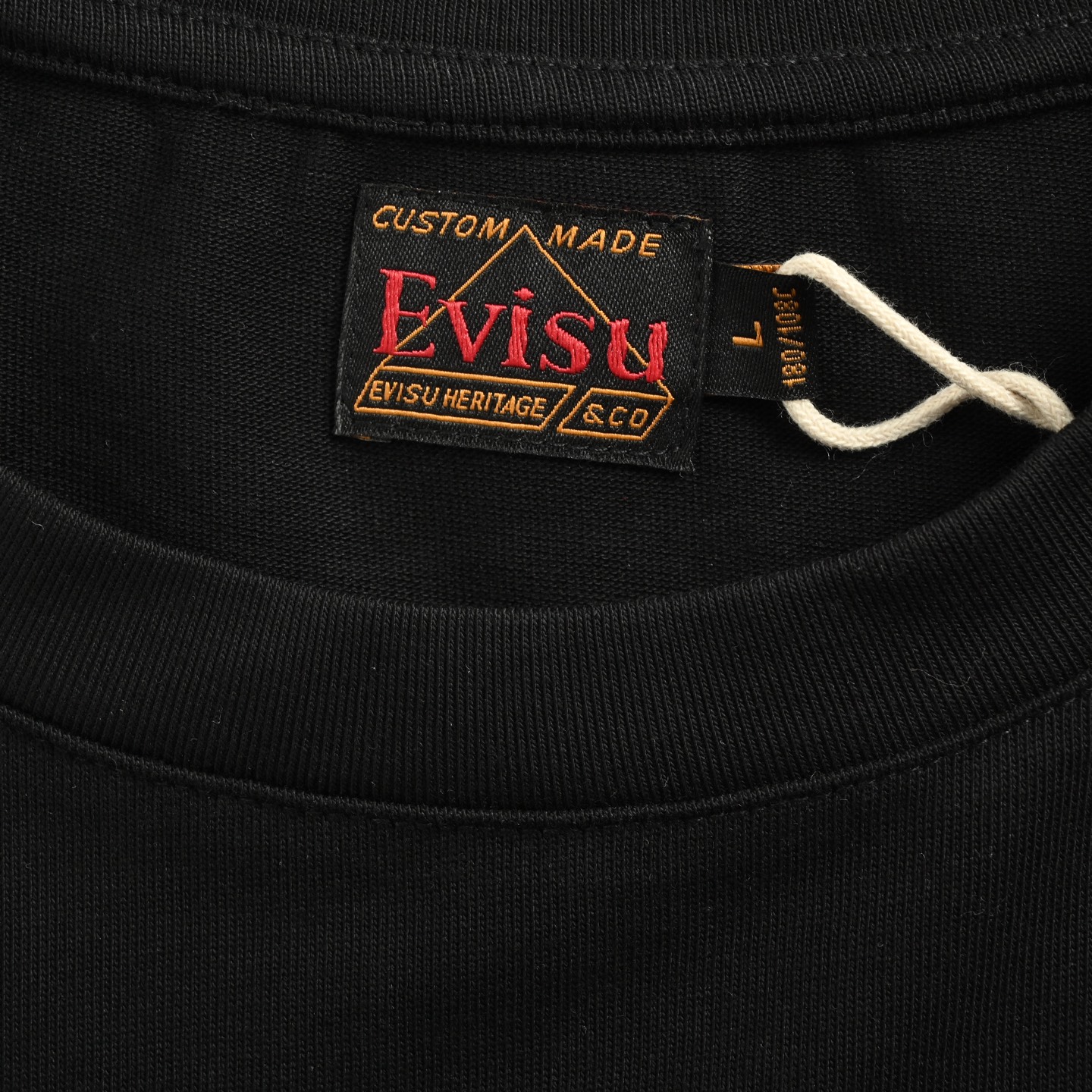 Evisu/福神 25ss 后背佛头皮标短袖 粉色 黑色