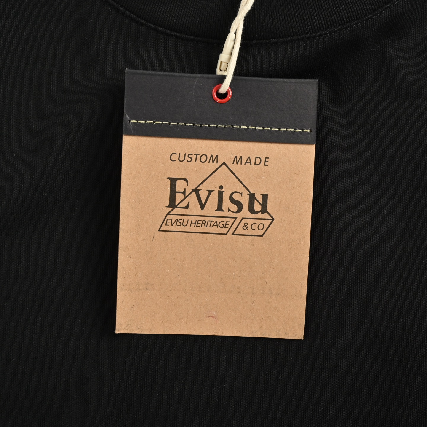 Evisu/福神 25ss 后背佛头皮标短袖 粉色 黑色
