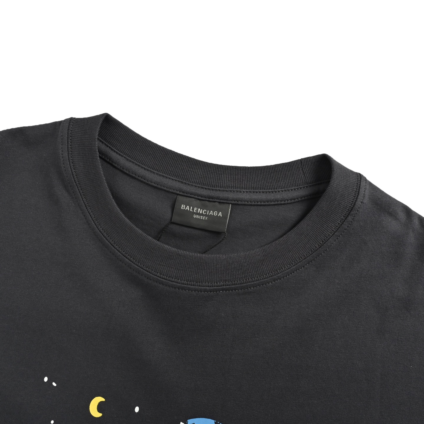 Balenciaga/巴黎世家 25ss 卡通字母流星做旧短袖 灰白 胶条灰-莆田鞋,莆田鞋货源,高仿鞋,高仿鞋货源,安福档口,莆田高仿鞋,莆田鞋批发,高仿鞋批发,莆田高仿运动鞋,高仿运动鞋,莆田运动鞋 Balenciaga/巴黎世家 25ss 卡通字母流星做旧短袖 灰白 胶条灰