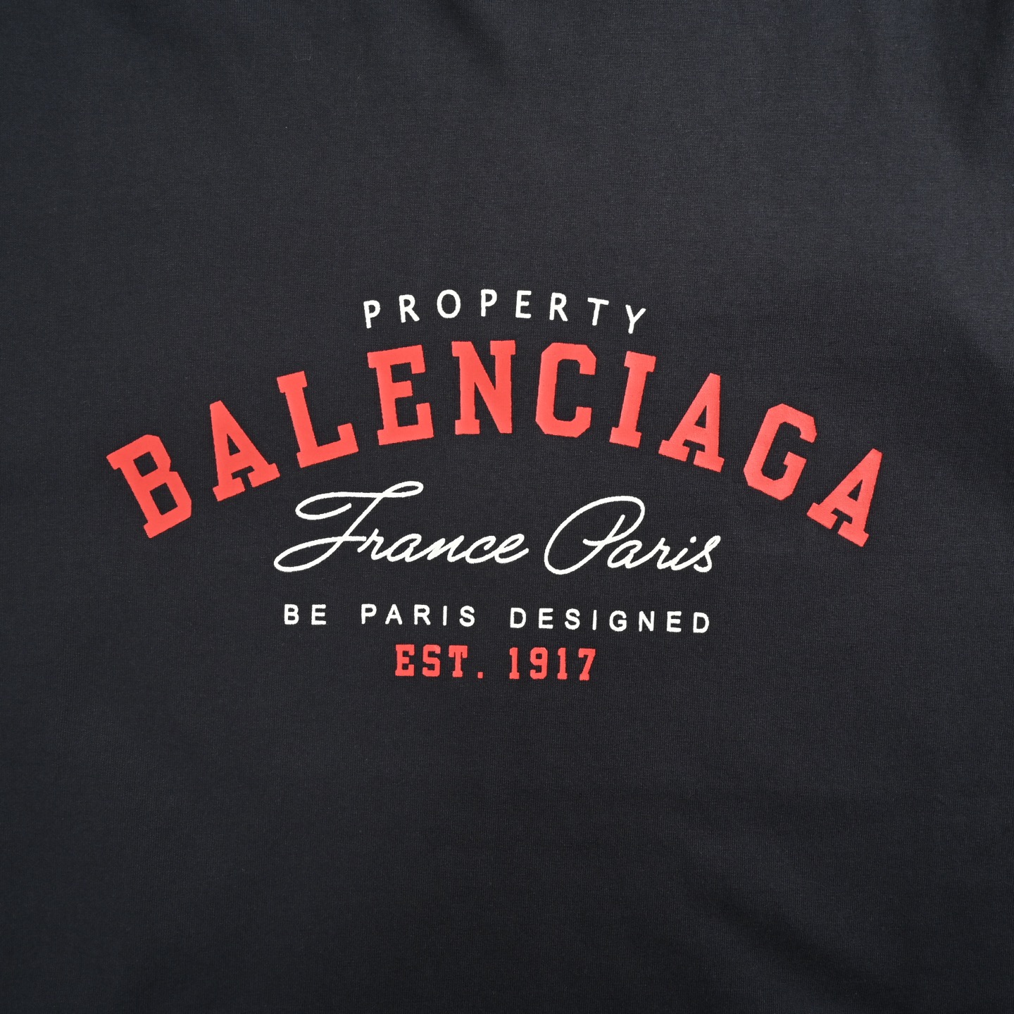 Balenciaga/巴黎世家 25ss 红色宣言字母印花短袖 白色 蓝色