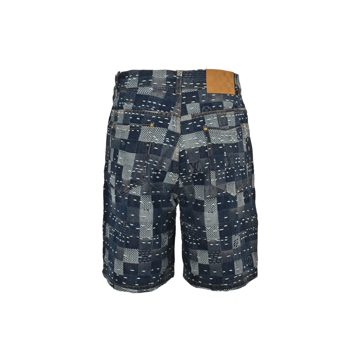 Louis Vuitton/路易威登 25ss 老花棋盘格针织短袖 LV新款滑板牛仔裤