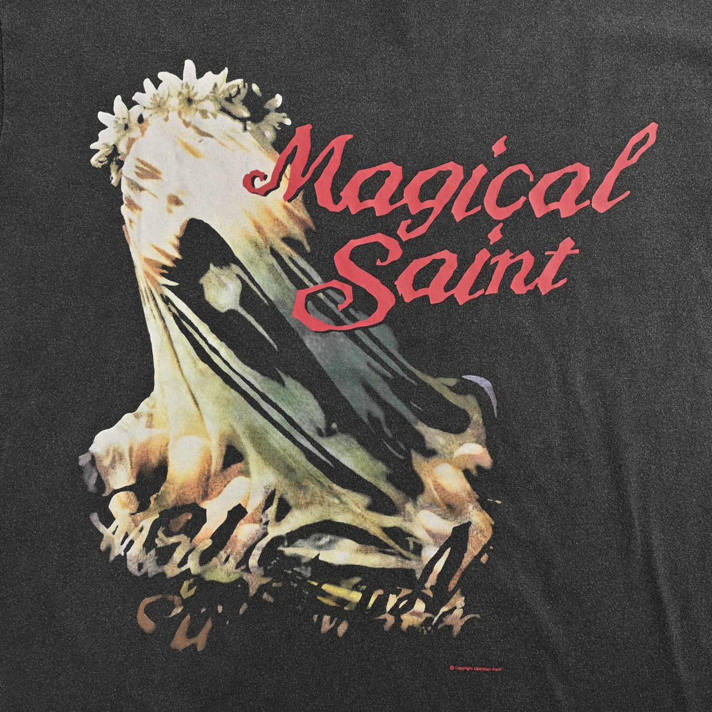 SAINT MXXXXXX抽象幽灵复古vintage水洗做旧短袖