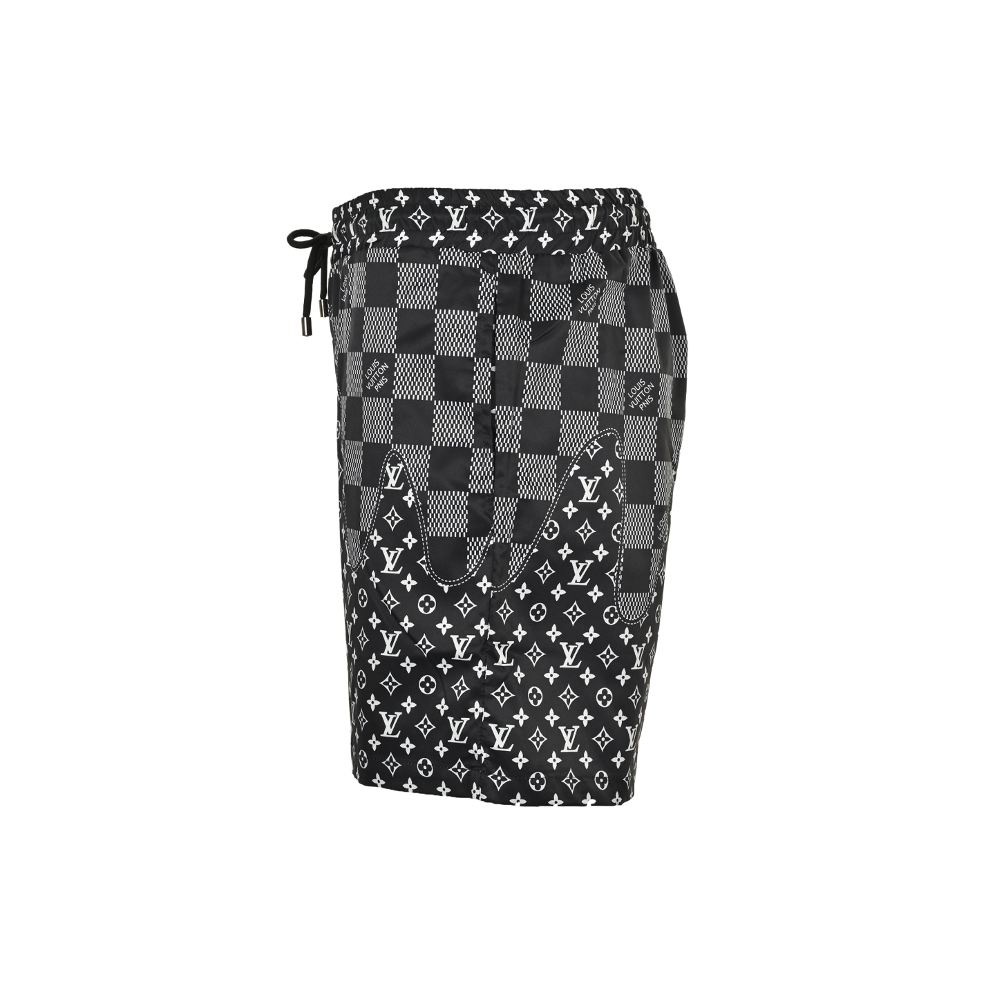 Louis Vuitton/路易威登 25ss 棋盘格老花拼接沙滩短裤