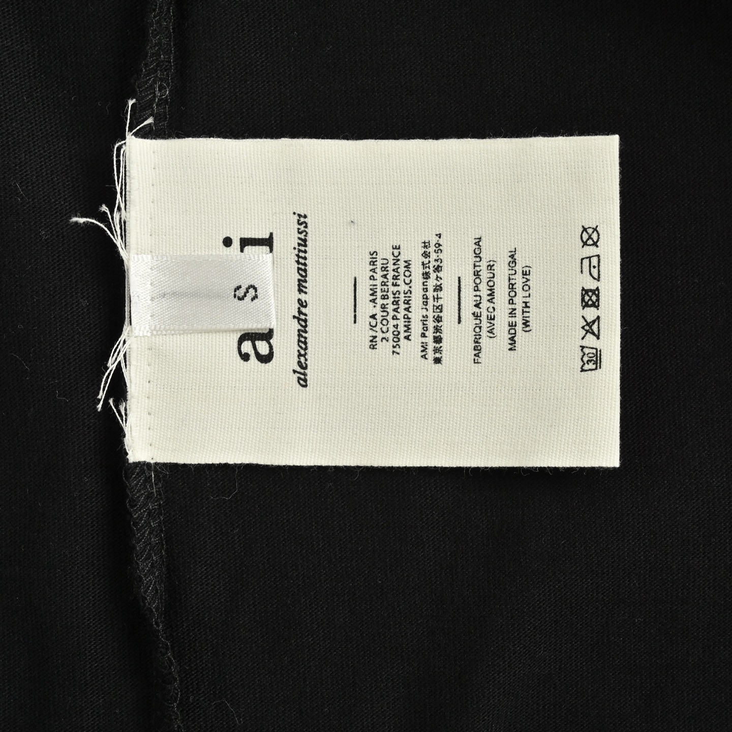 Ami 25ss 爆裂纹爱心字母压胶印花短袖