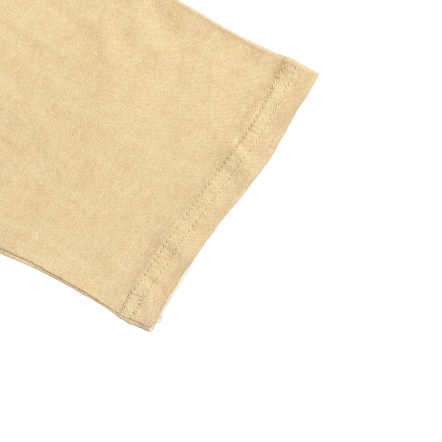 Acne Studios 25ss 山峰水洗做旧长袖T恤 沙米色调的竹节棉T恤