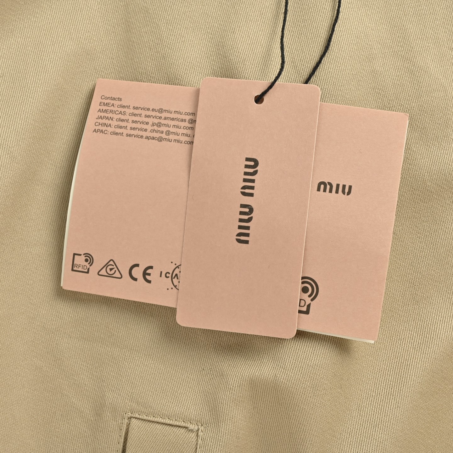 Miu Miu/缪缪 25Fw 贴布绣格纹假两件夹克外套