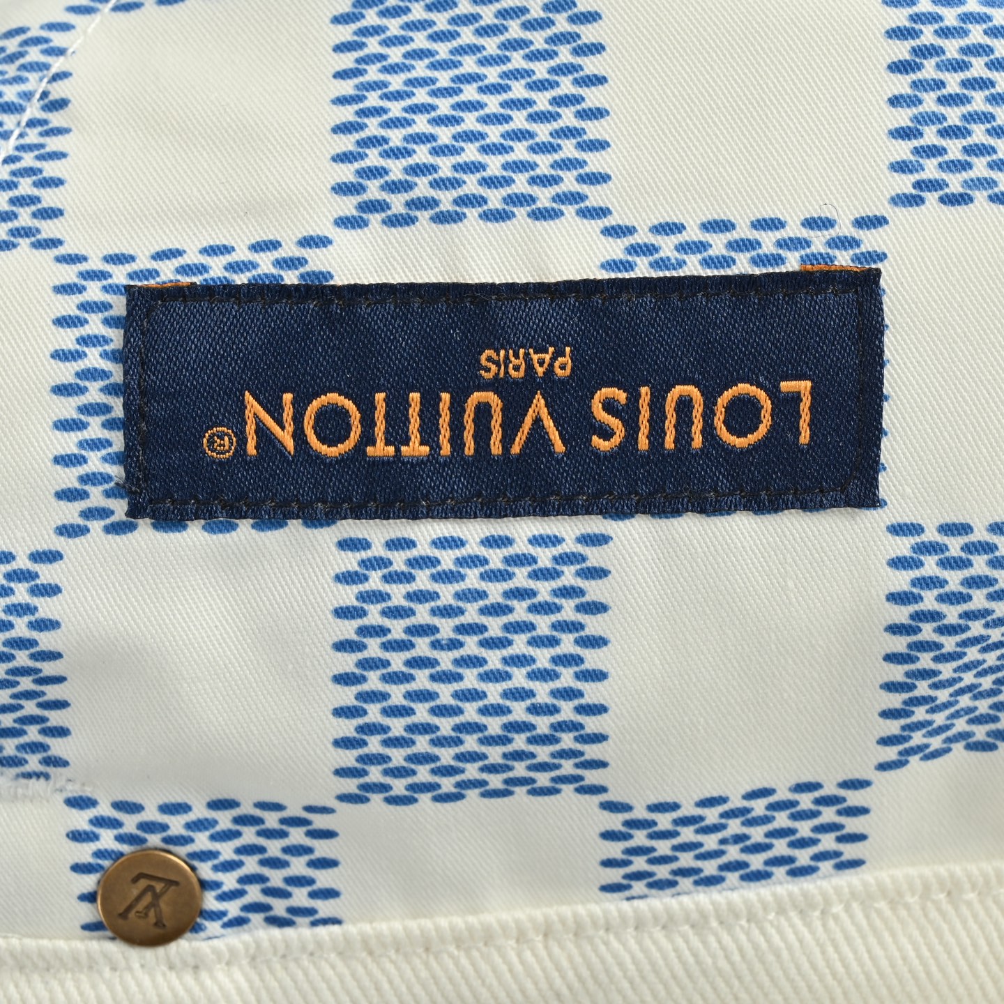 Louis Vuitton/路易威登 25ss 后袋刺绣徽标牛仔短裤