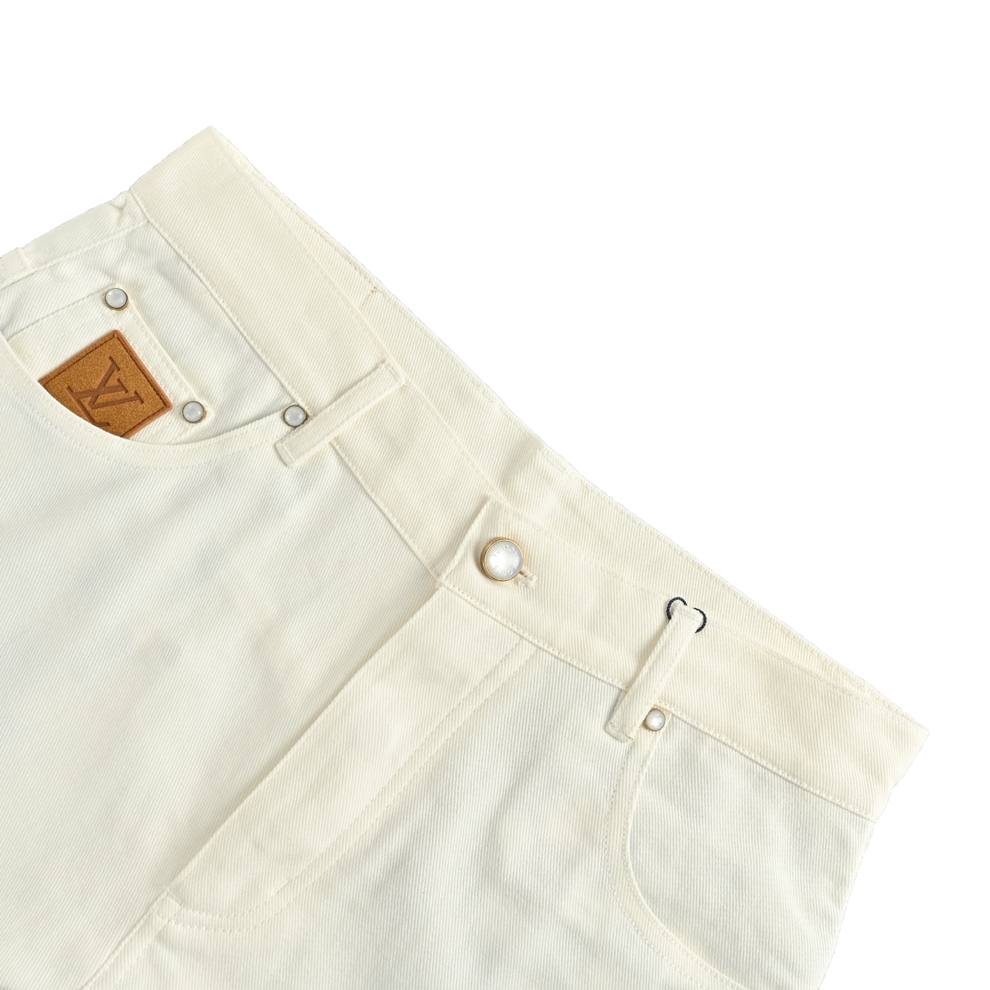 Louis Vuitton/路易威登 25ss 后袋刺绣徽标牛仔短裤