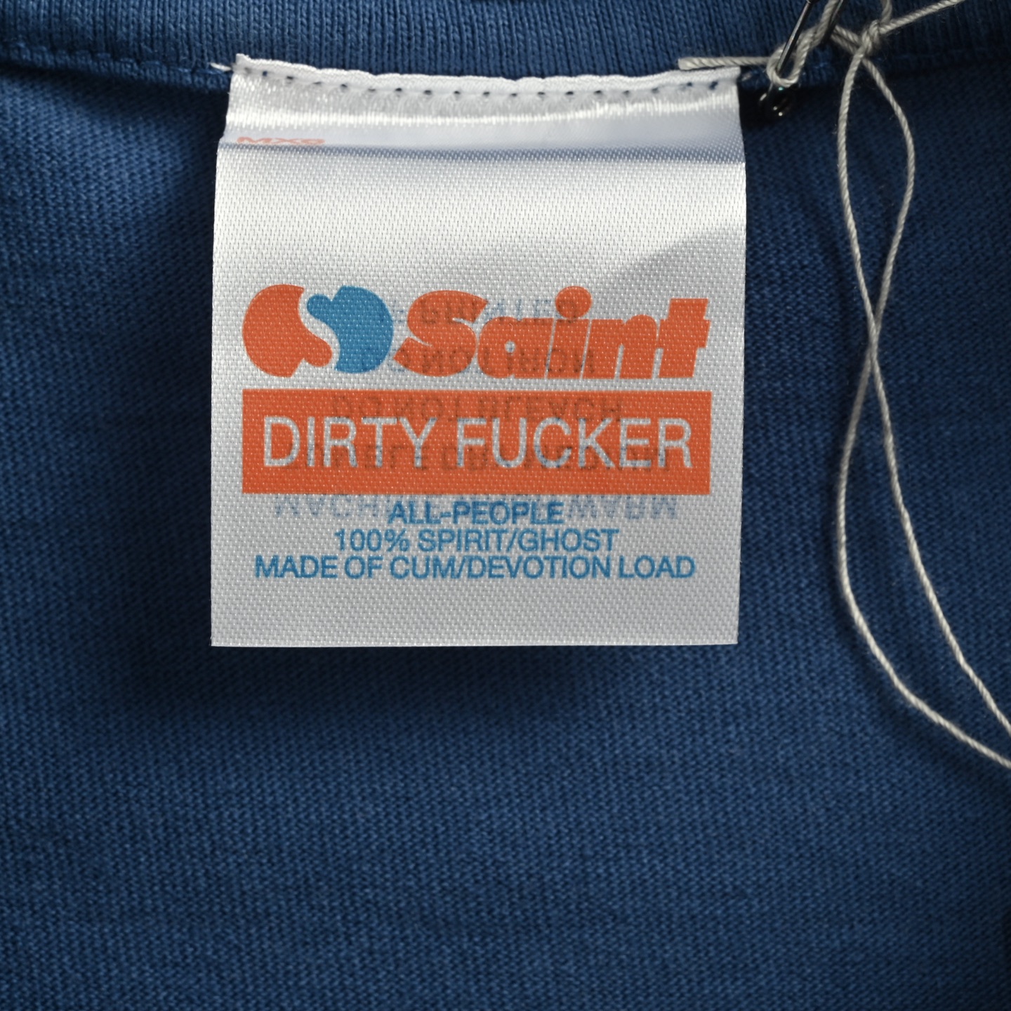 SAINT MICHAEL 25ss 蓝洗做旧标语印花短袖-Chinese UA Cheap High Quatity Brand Clothes Bags handbags Sneakers wholesale wholesaler seller from China Factory suppliers Fashion Clothing Shoes best Quality Beautiful Price SAINT MICHAEL 25ss 蓝洗做旧标语印花短袖