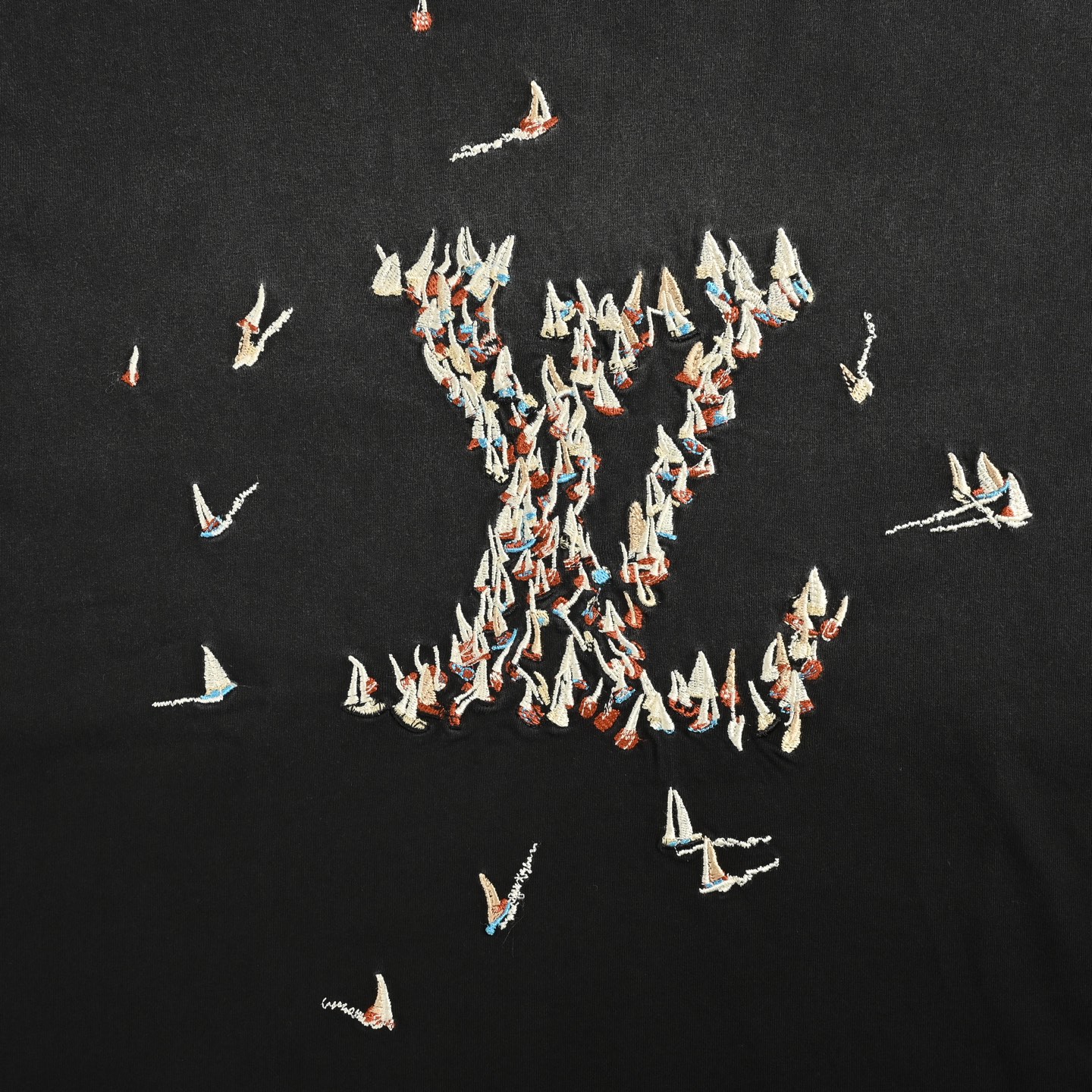 Louis Vuitton/路易威登 千纸鹤刺绣短袖-Chinese UA Cheap High Quatity Brand Clothes Bags handbags Sneakers wholesale wholesaler seller from China Factory suppliers Fashion Clothing Shoes best Quality Beautiful Price Louis Vuitton/路易威登 千纸鹤刺绣短袖