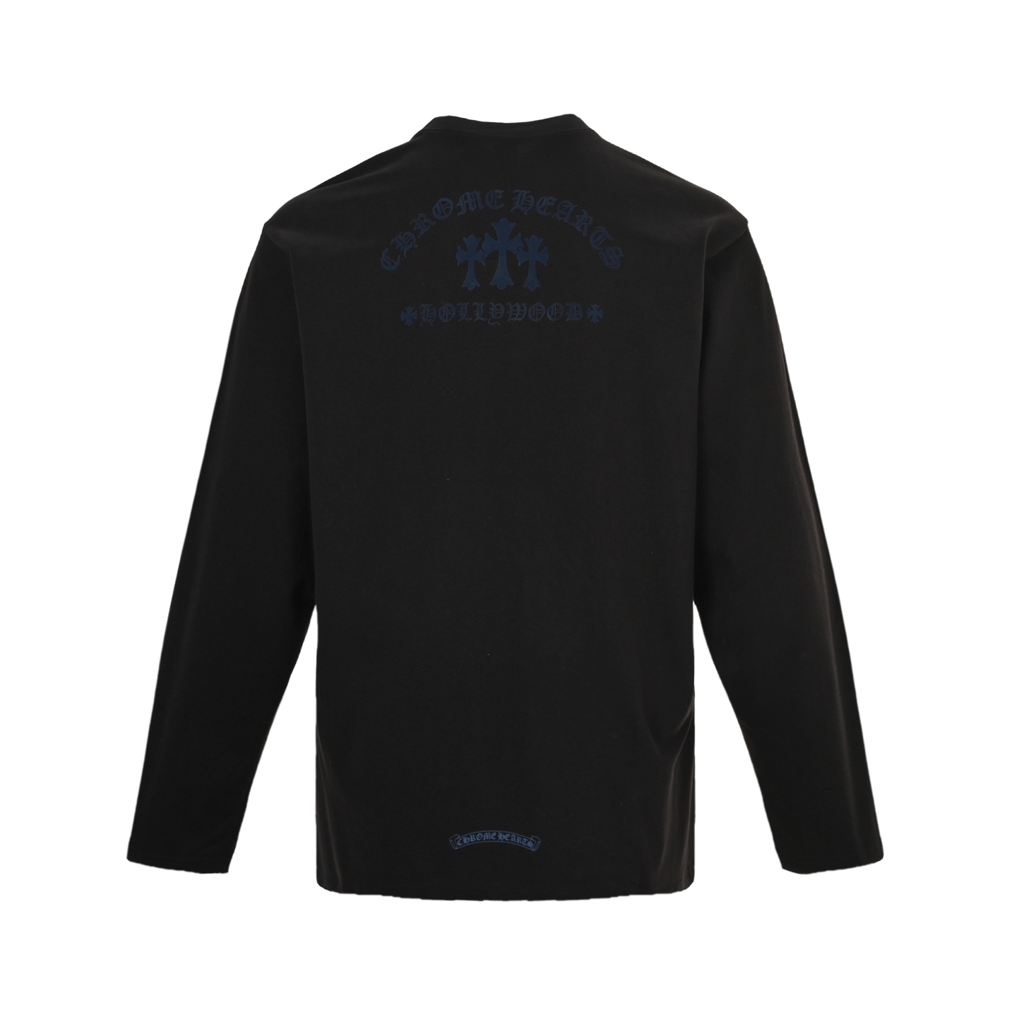 Chrome Hearts/克罗心 25Fw 植绒logo印花长袖T恤-Chinese UA Cheap High Quatity Brand Clothes Bags handbags Sneakers wholesale wholesaler seller from China Factory suppliers Fashion Clothing Shoes best Quality Beautiful Price Chrome Hearts/克罗心 25Fw 植绒logo印花长袖T恤