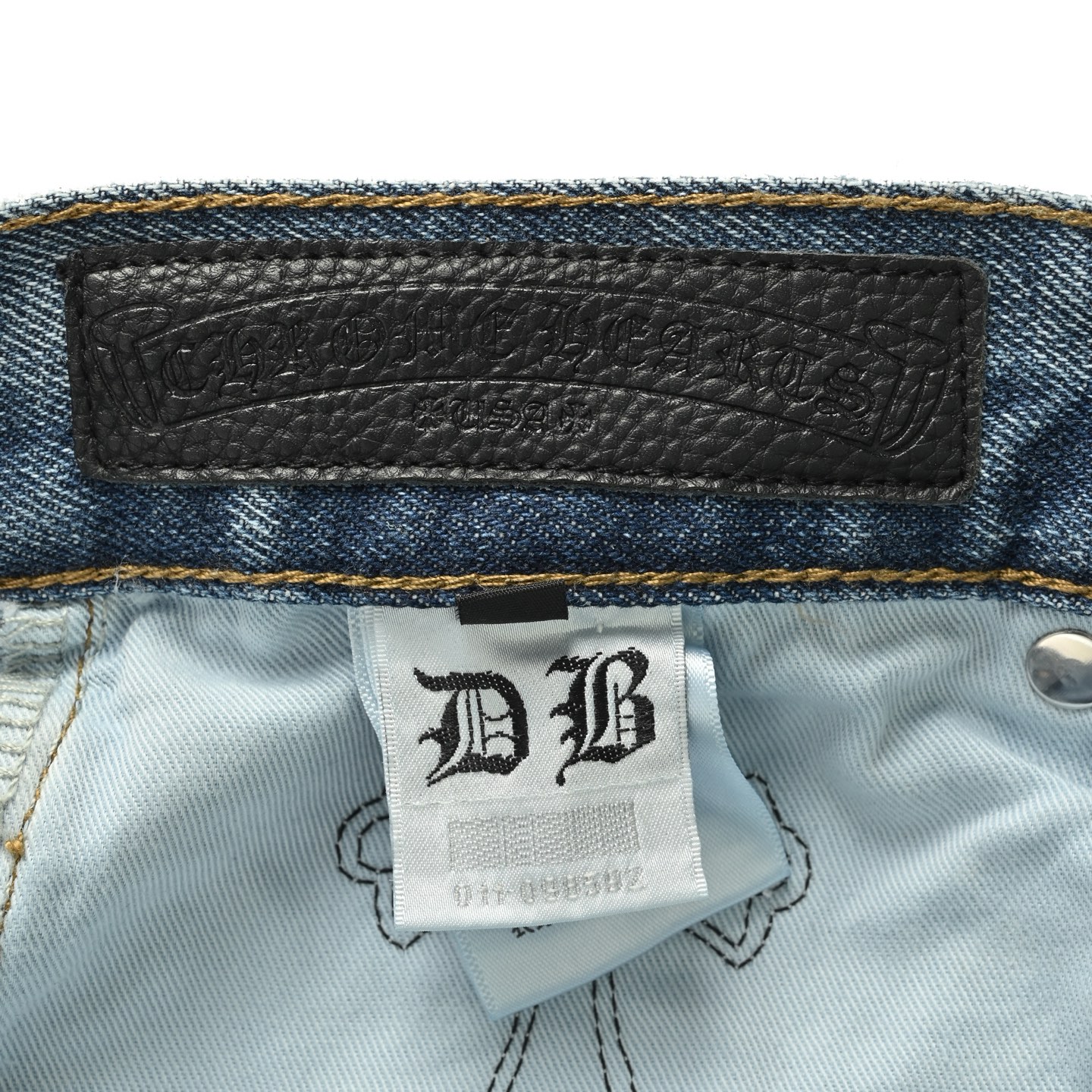 Chrome Hearts/克罗心 25Fw 皮标十字架牛仔裤