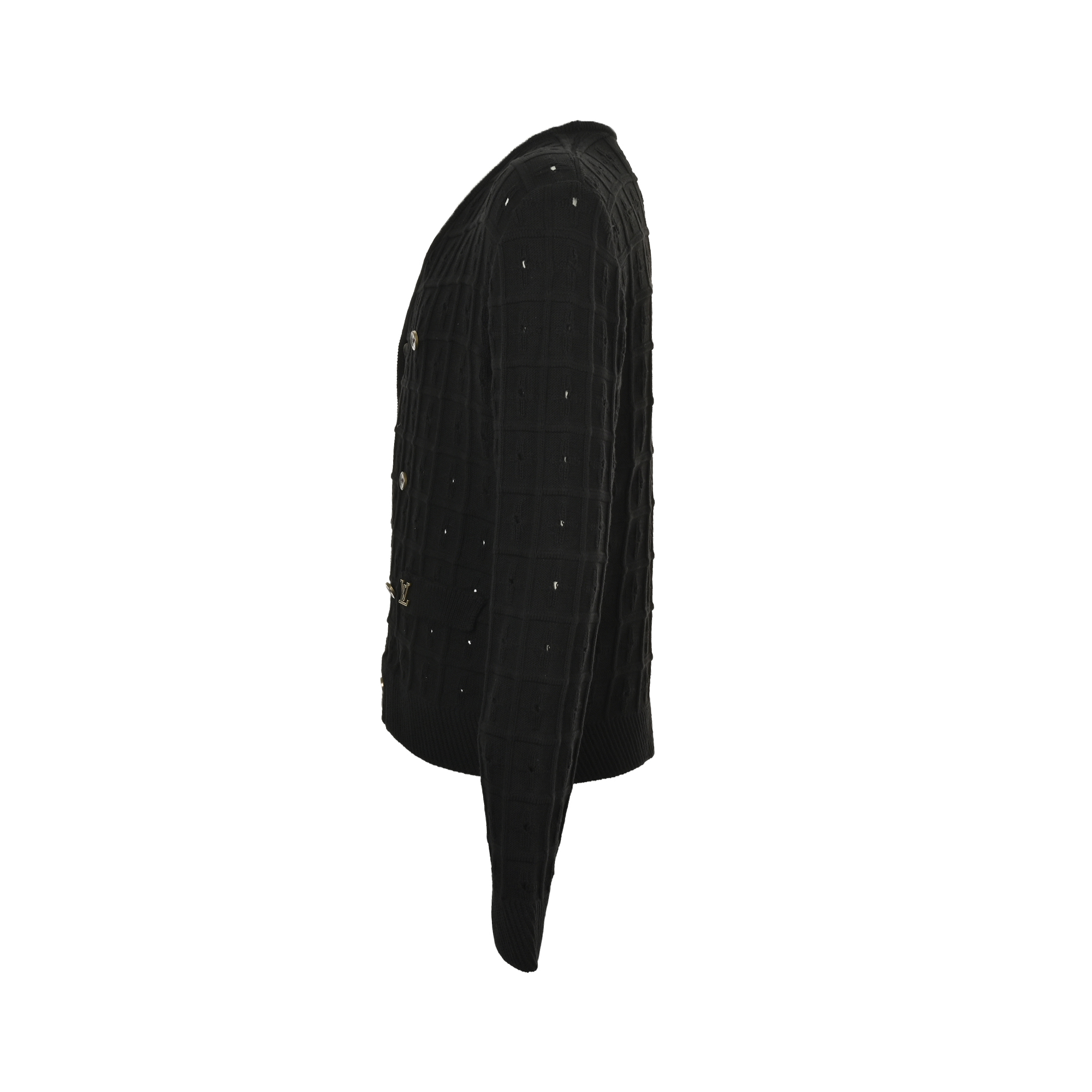 Louis Vuitton/路易威登 25Fw 镂空格双排扣针织开衫-Chinese UA Cheap High Quatity Brand Clothes Bags handbags Sneakers wholesale wholesaler seller from China Factory suppliers Fashion Clothing Shoes best Quality Beautiful Price Louis Vuitton/路易威登 25Fw 镂空格双排扣针织开衫