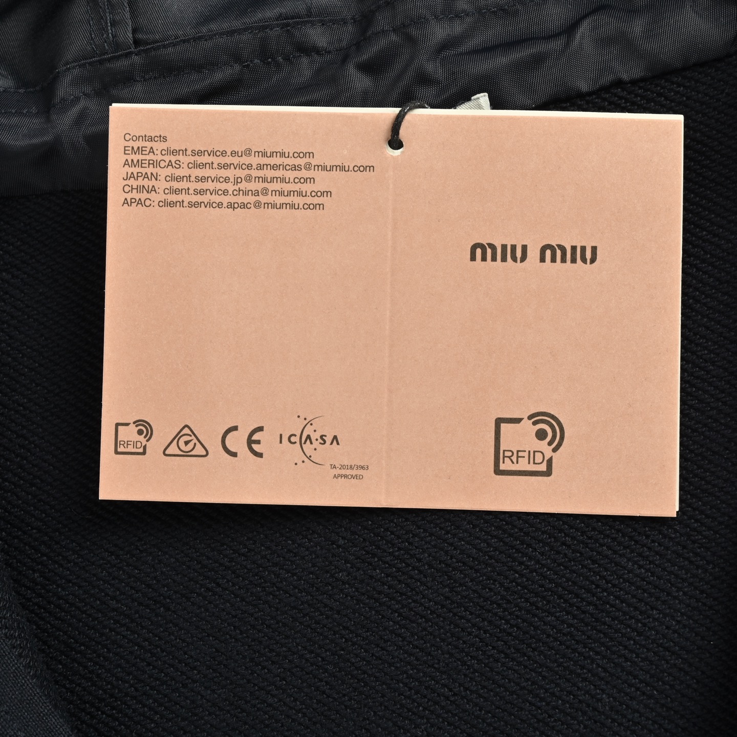 Miu Miu/缪缪 25Fw 刺绣小标拼接拉链连帽外套 M系高奢接头时髦精-Chinese UA Cheap High Quatity Brand Clothes Bags handbags Sneakers wholesale wholesaler seller from China Factory suppliers Fashion Clothing Shoes best Quality Beautiful Price Miu Miu/缪缪 25Fw 刺绣小标拼接拉链连帽外套 M系高奢接头时髦精