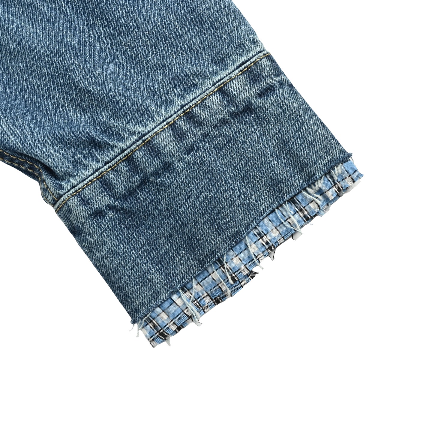 Miu Miu/缪缪 25Fw 假两件拼接牛仔夹克-Chinese UA Cheap High Quatity Brand Clothes Bags handbags Sneakers wholesale wholesaler seller from China Factory suppliers Fashion Clothing Shoes best Quality Beautiful Price Miu Miu/缪缪 25Fw 假两件拼接牛仔夹克