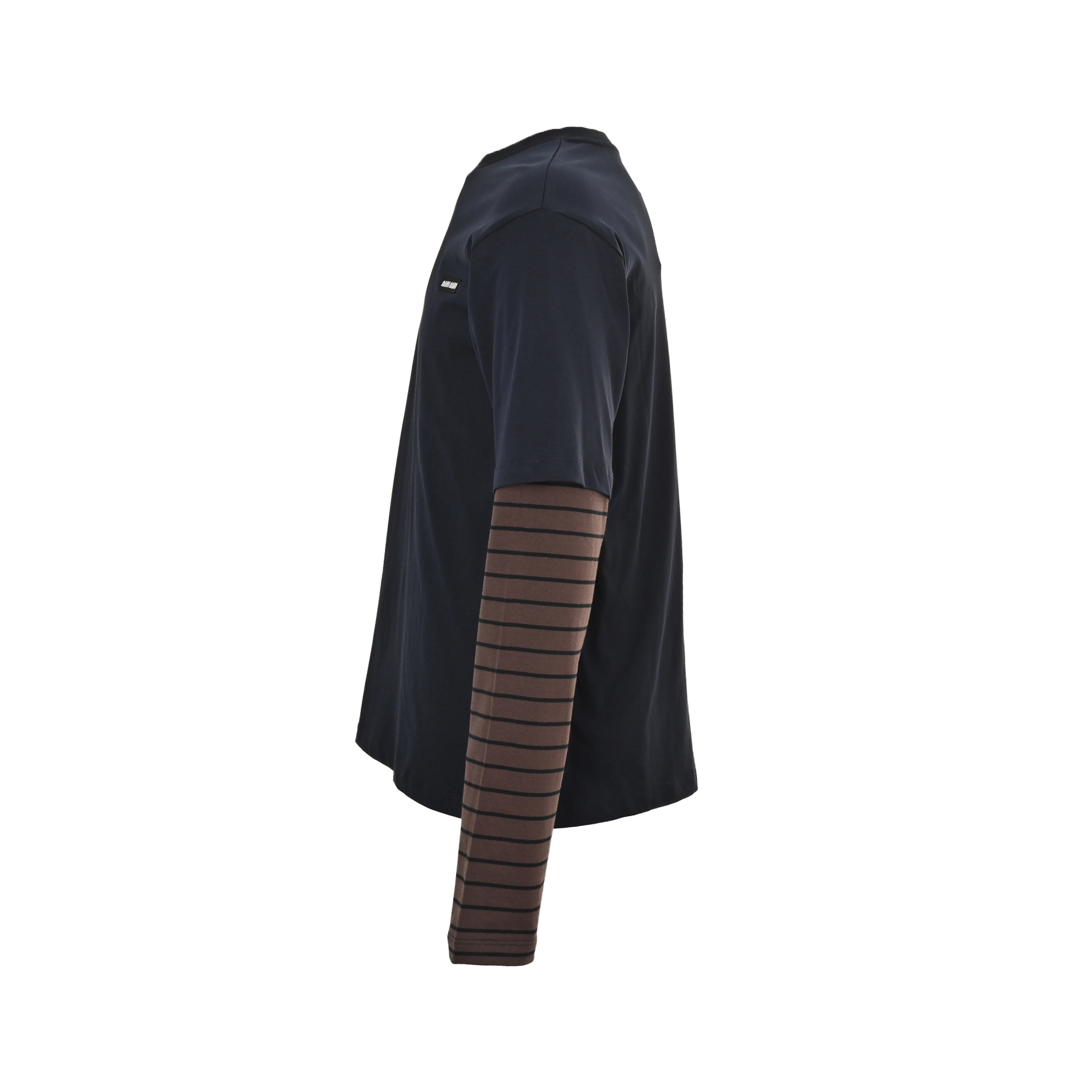 Miu Miu/缪缪 25Fw 假两件条纹长袖T恤-Chinese UA Cheap High Quatity Brand Clothes Bags handbags Sneakers wholesale wholesaler seller from China Factory suppliers Fashion Clothing Shoes best Quality Beautiful Price Miu Miu/缪缪 25Fw 假两件条纹长袖T恤