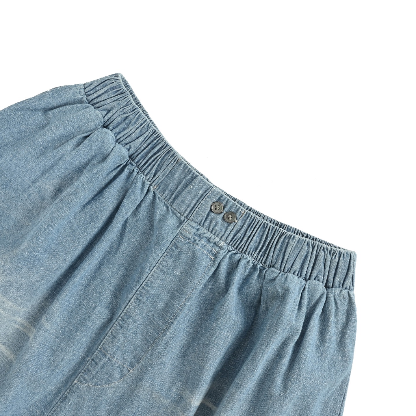 Acne Studios 25ss AC做旧字母LOGO牛仔短裤 洗水蓝 洗水褪色 喷马骝猫须做旧