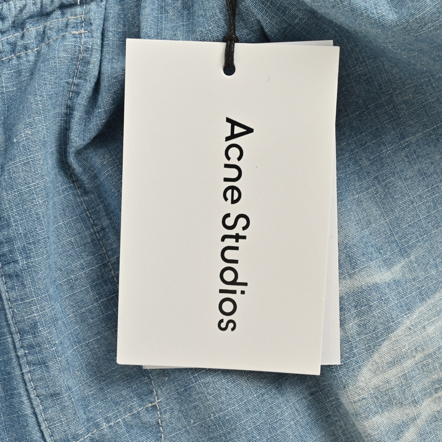 Acne Studios 25ss AC做旧字母LOGO牛仔短裤 洗水蓝 洗水褪色 喷马骝猫须做旧