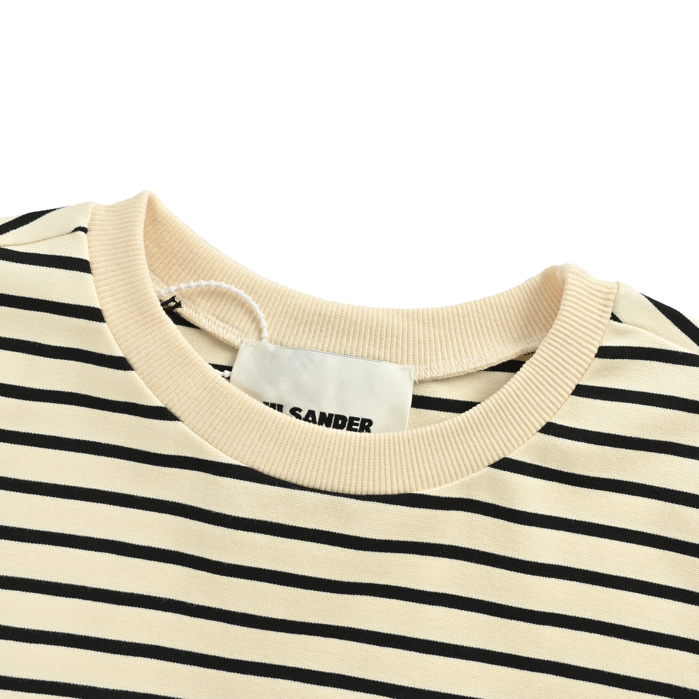 JIL SANDER 21ss极简主义字母贴布徽标条纹短袖 杏-Chinese UA Cheap High Quatity Brand Clothes Bags handbags Sneakers wholesale wholesaler seller from China Factory suppliers Fashion Clothing Shoes best Quality Beautiful Price JIL SANDER 21ss极简主义字母贴布徽标条纹短袖 杏
