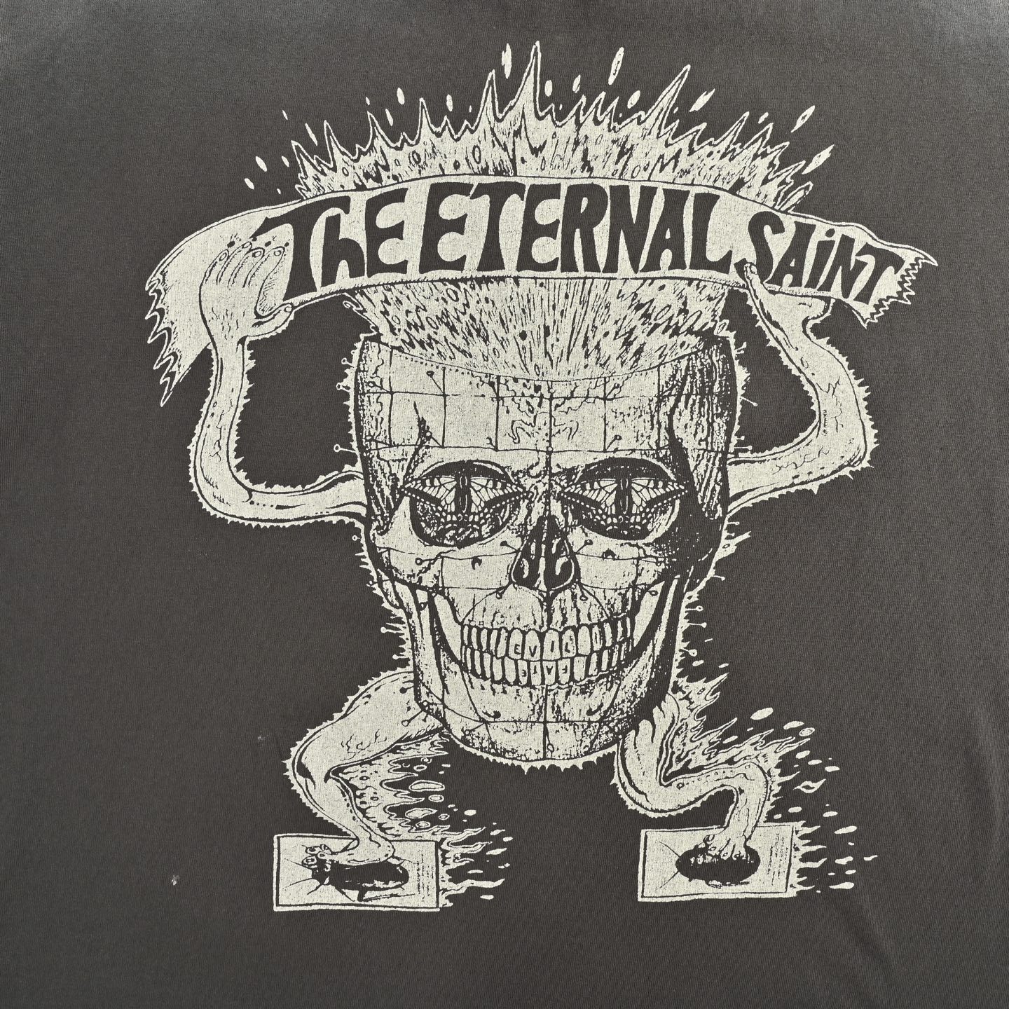 SAINT MICHAEL 25ss 骷髅甲虫印花短袖