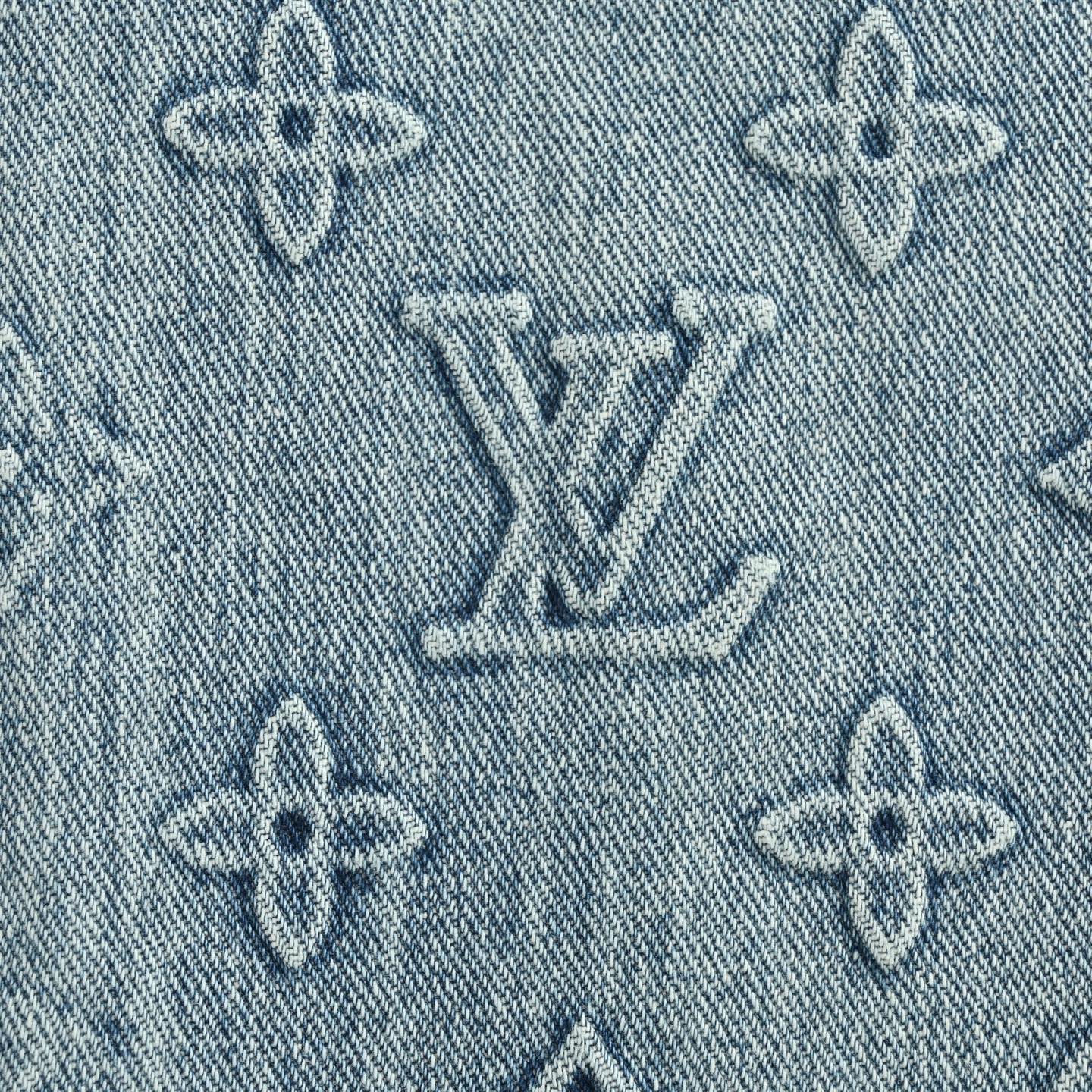 Louis Vuitton/路易威登 老花浮雕牛仔短袖衬衫 驴家23ss新款牛仔夹克