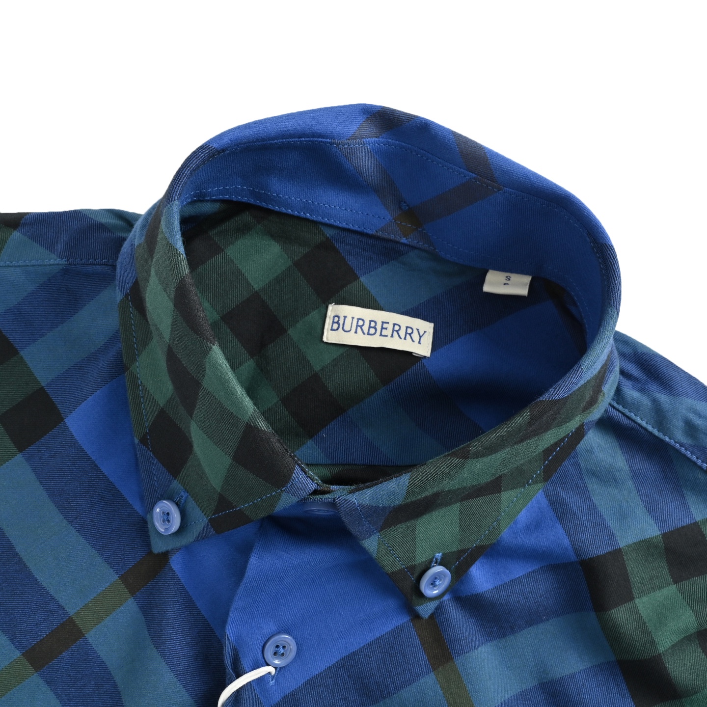 Burberry/巴宝莉 大格纹战马刺绣棉质长袖衬衫