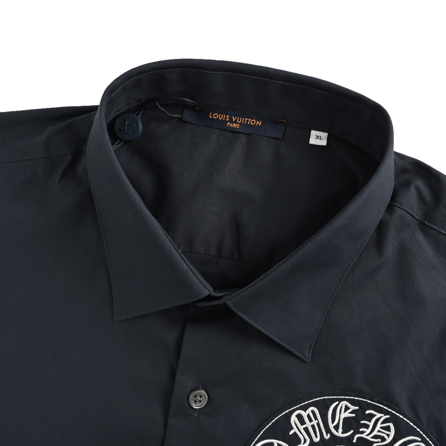 Louis Vuitton & Chrome Hearts 克罗心联名款贴布衬衫-Chinese UA Cheap High Quatity Brand Clothes Bags handbags Sneakers wholesale wholesaler seller from China Factory suppliers Fashion Clothing Shoes best Quality Beautiful Price Louis Vuitton & Chrome Hearts 克罗心联名款贴布衬衫