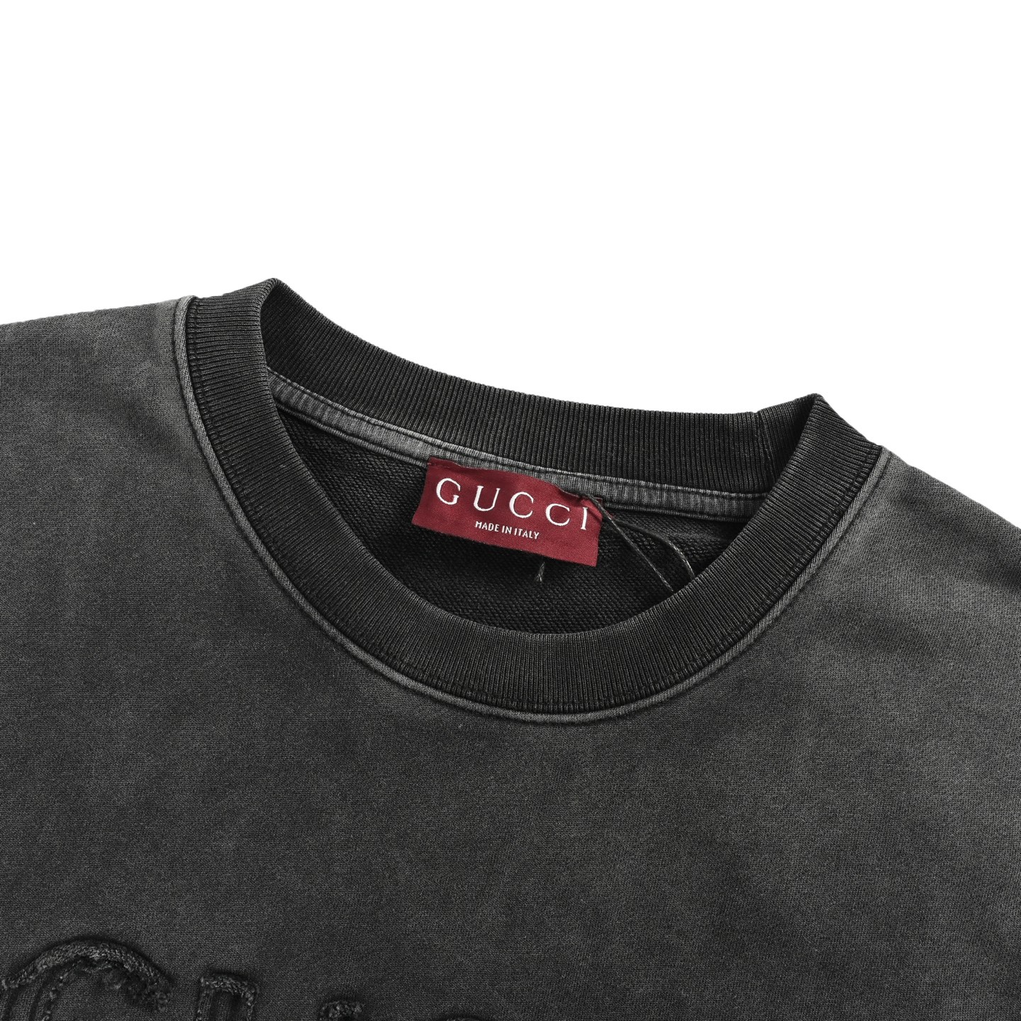 Gucci/古驰 25Fw 破损字母贴布绣圆领卫衣-High Quatity Cheap Brand wholesale wholesaler seller Clothes Bags handbags Sneakers Top Fashion Clothing Shoes from China Factory Chinese suppliers best Quality Beautiful Price Gucci/古驰 25Fw 破损字母贴布绣圆领卫衣