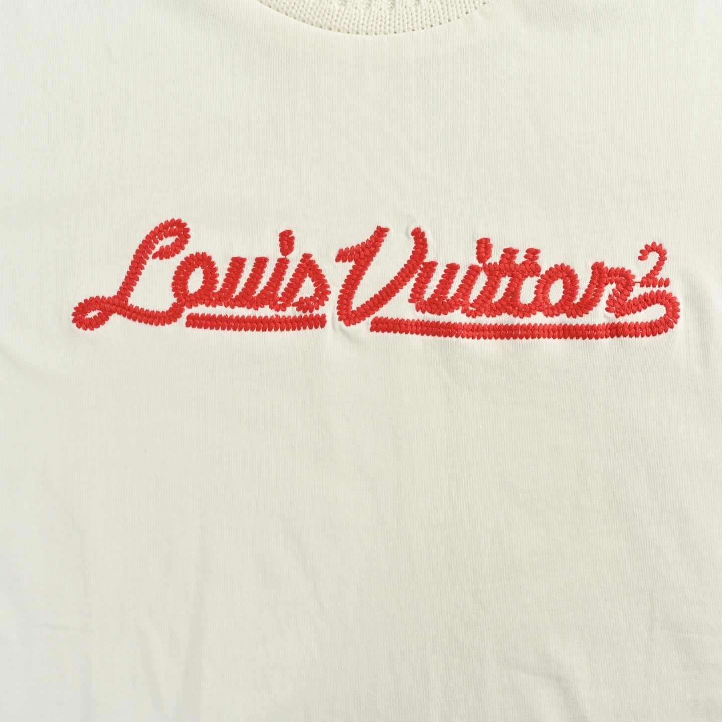 Louis Vuitton/路易威登 25ss 毛巾绣拼接短袖