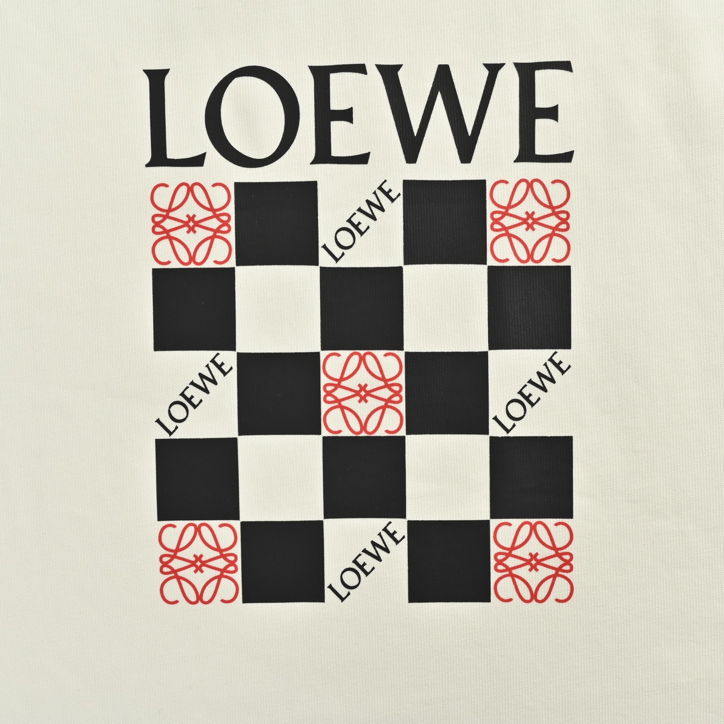 Loewe/罗意威 25ss 棋盘格印花短袖