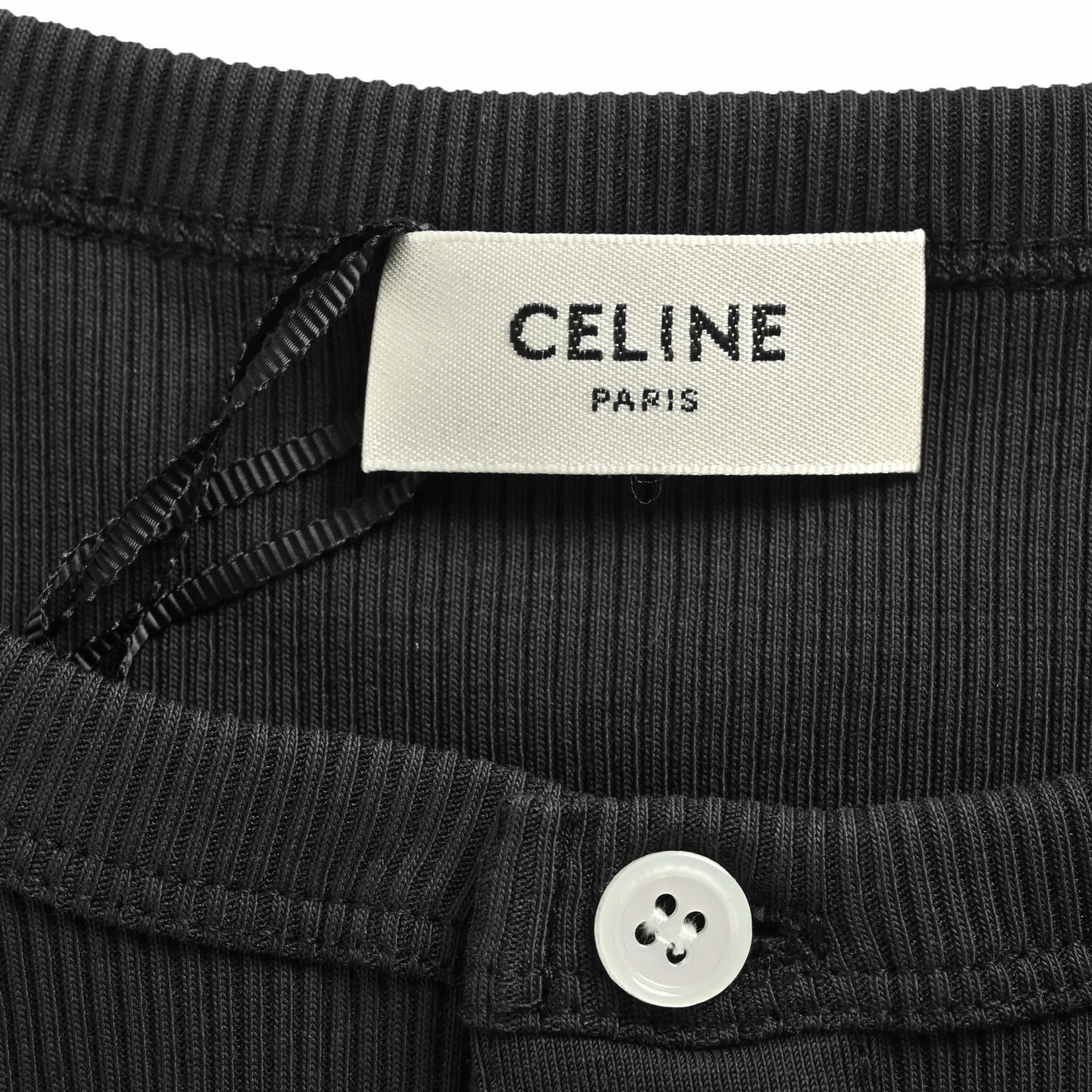 Celine/赛琳 三粒扣半开亨利领刺绣长袖T恤-Chinese UA Cheap High Quatity Brand Clothes Bags handbags Sneakers wholesale wholesaler seller from China Factory suppliers Fashion Clothing Shoes best Quality Beautiful Price Celine/赛琳 三粒扣半开亨利领刺绣长袖T恤