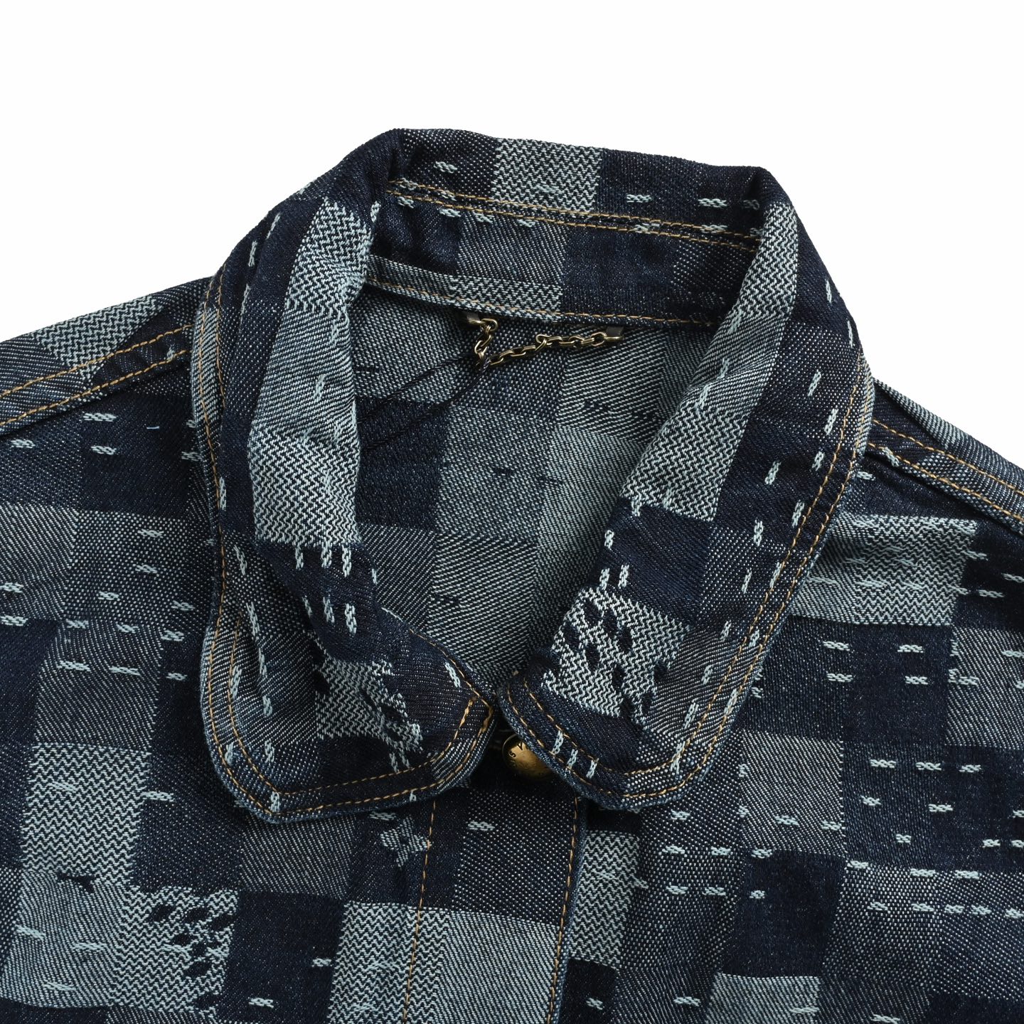 Louis Vuitton &NigoLV联名款补丁马赛克格子套装牛仔外套-Chinese UA Cheap High Quatity Brand Clothes Bags handbags Sneakers wholesale wholesaler seller from China Factory suppliers Fashion Clothing Shoes best Quality Beautiful Price Louis Vuitton &NigoLV联名款补丁马赛克格子套装牛仔外套