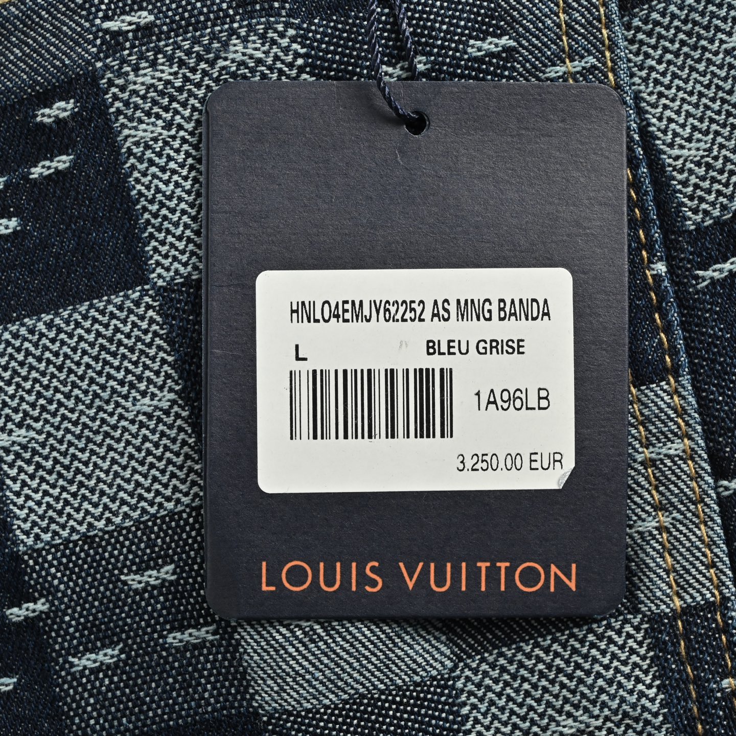 Louis Vuitton &NigoLV联名款补丁马赛克格子套装牛仔裤