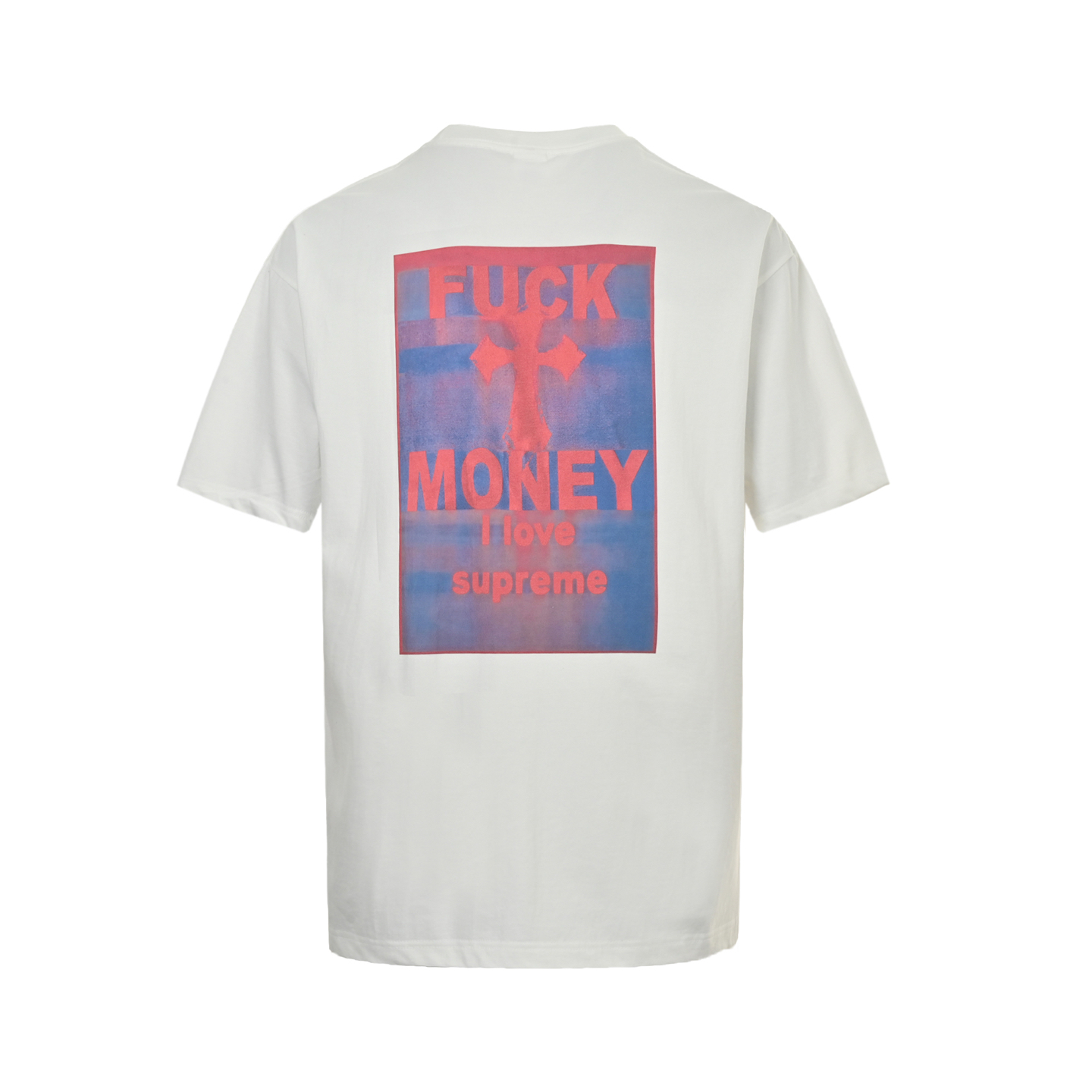 Supreme 背面十字架印花圆领短袖-Chinese UA Cheap High Quatity Brand Clothes Bags handbags Sneakers wholesale wholesaler seller from China Factory suppliers Fashion Clothing Shoes best Quality Beautiful Price Supreme 背面十字架印花圆领短袖